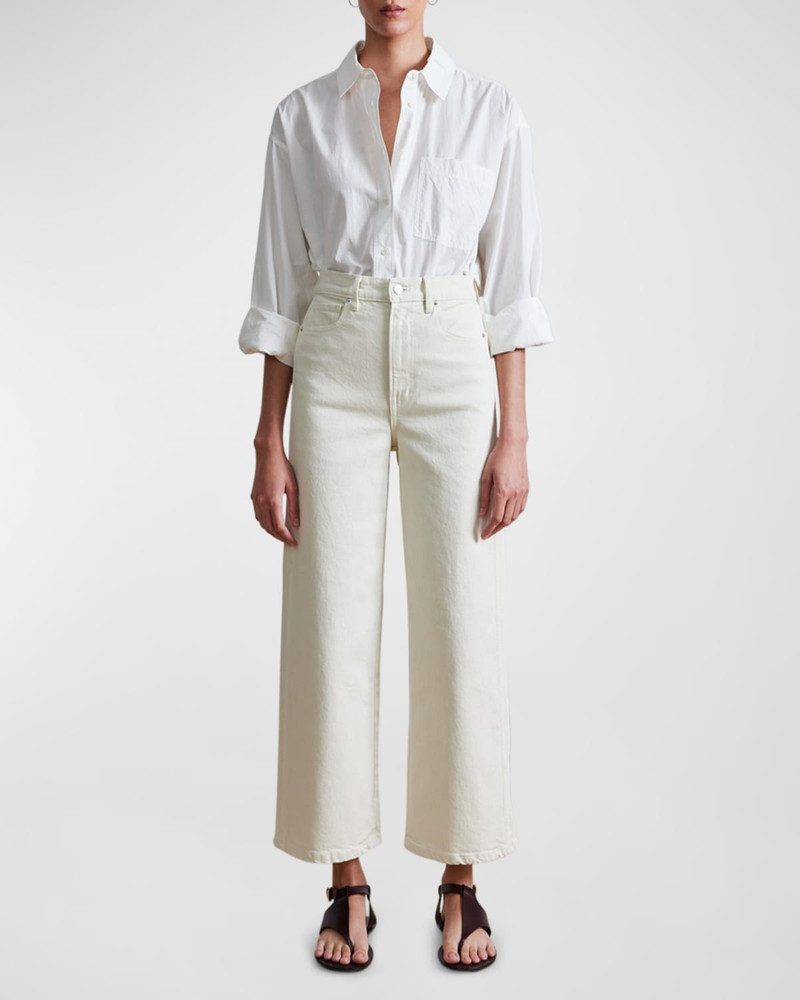 APIECE APART Merida Cropped Straight-Leg Denim Jeans outlook