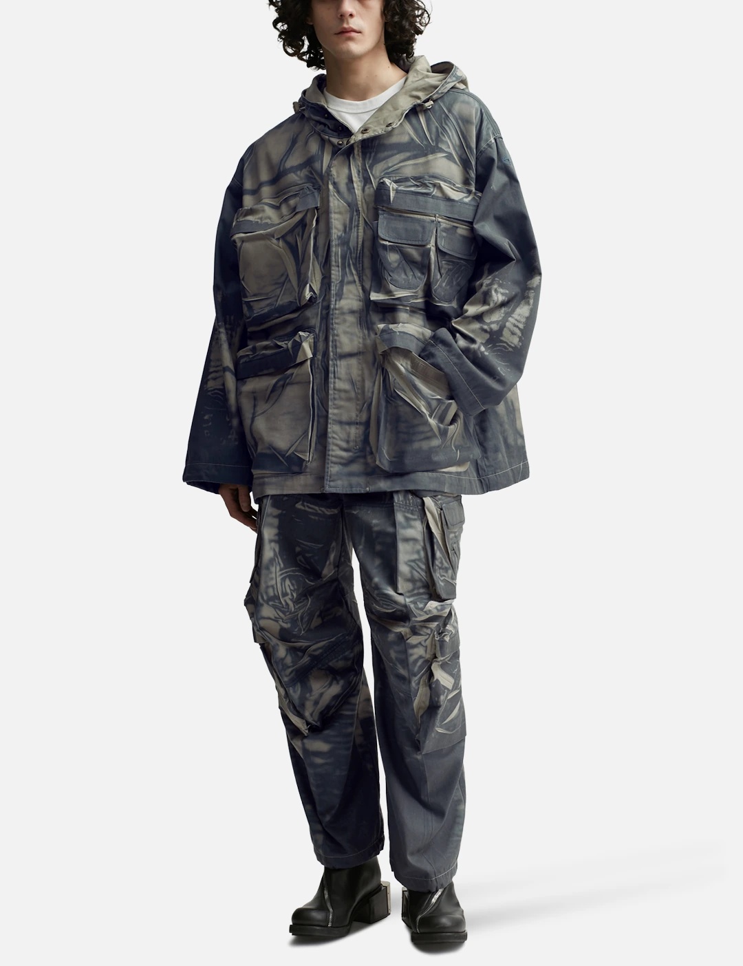 GARMENT PRINTED CARGO JACKET - 5