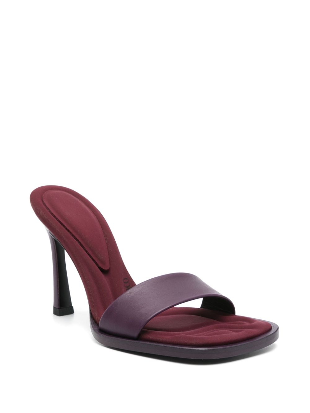 100mm leather mules - 2
