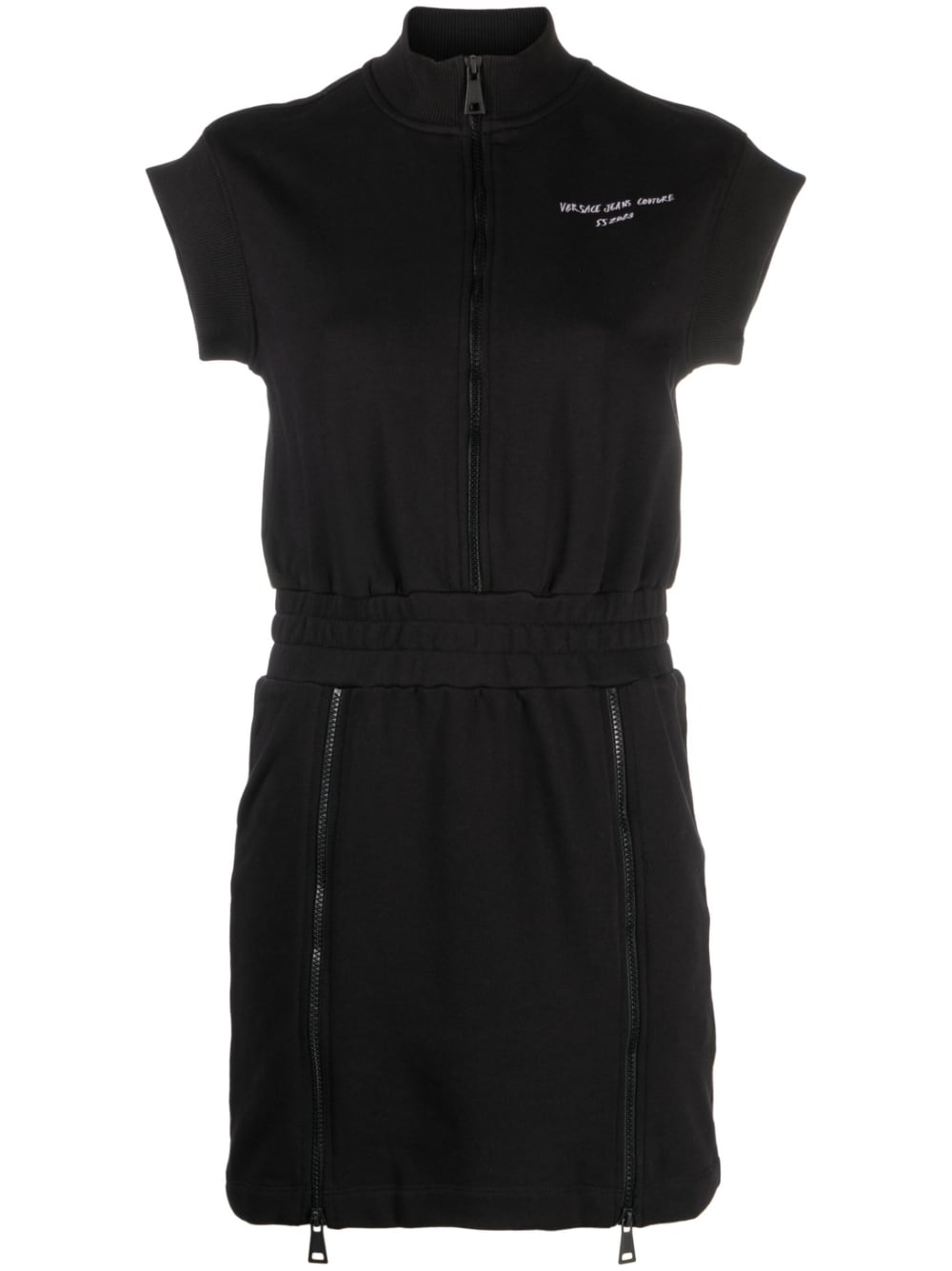 embroidered-logo sweatshirt dress - 1