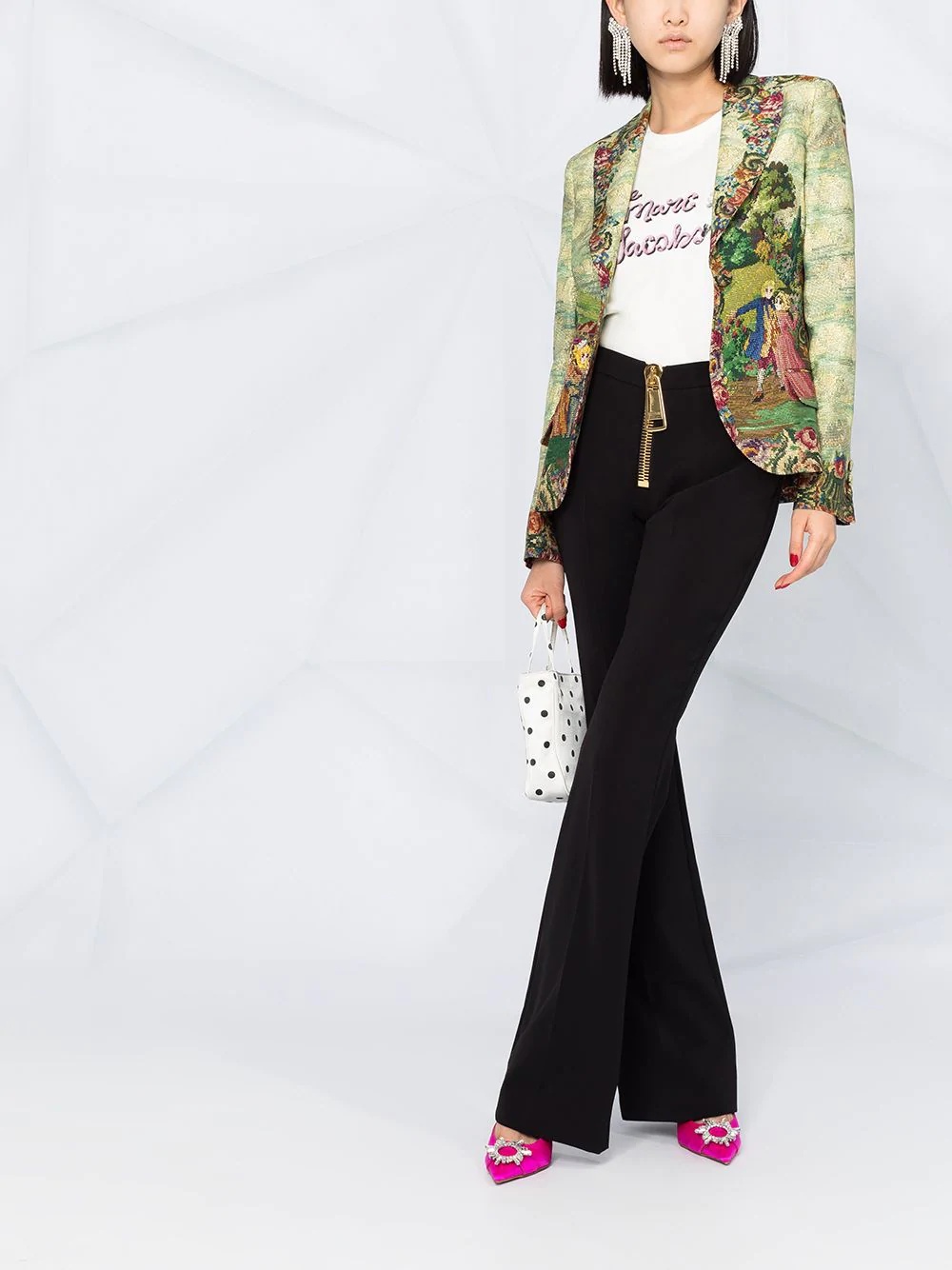 garden print blazer - 2