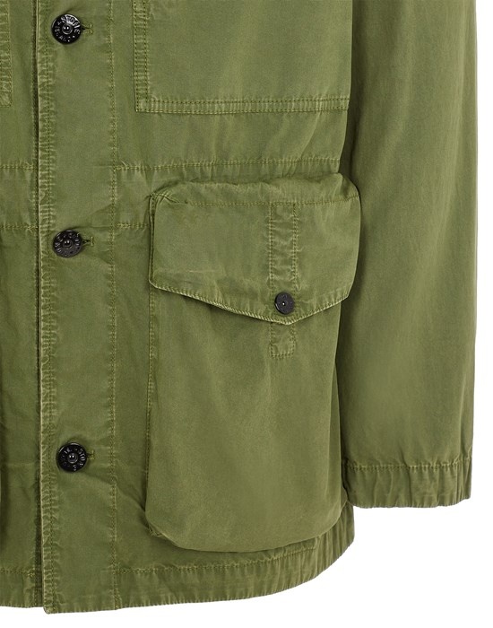 439WN BRUSHED COTTON CANVAS_GARMENT DYED 'OLD' EFFECT OLIVE GREEN - 4