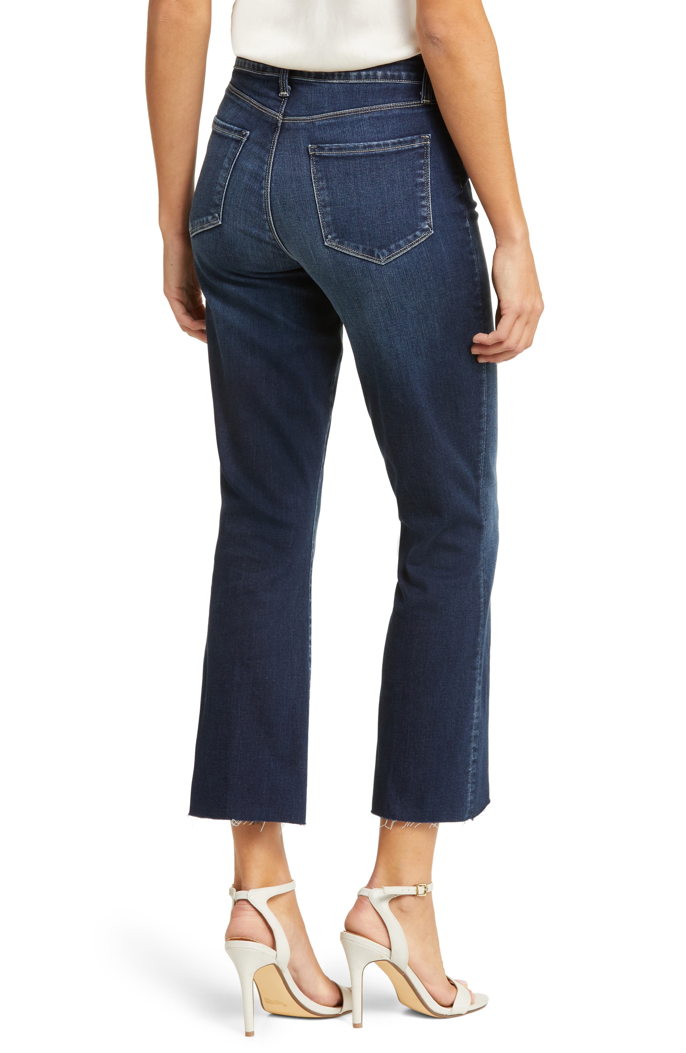 L'AGENCE Kendra Raw Hem Flare Crop Jeans in Columbia at Nordstrom - 2