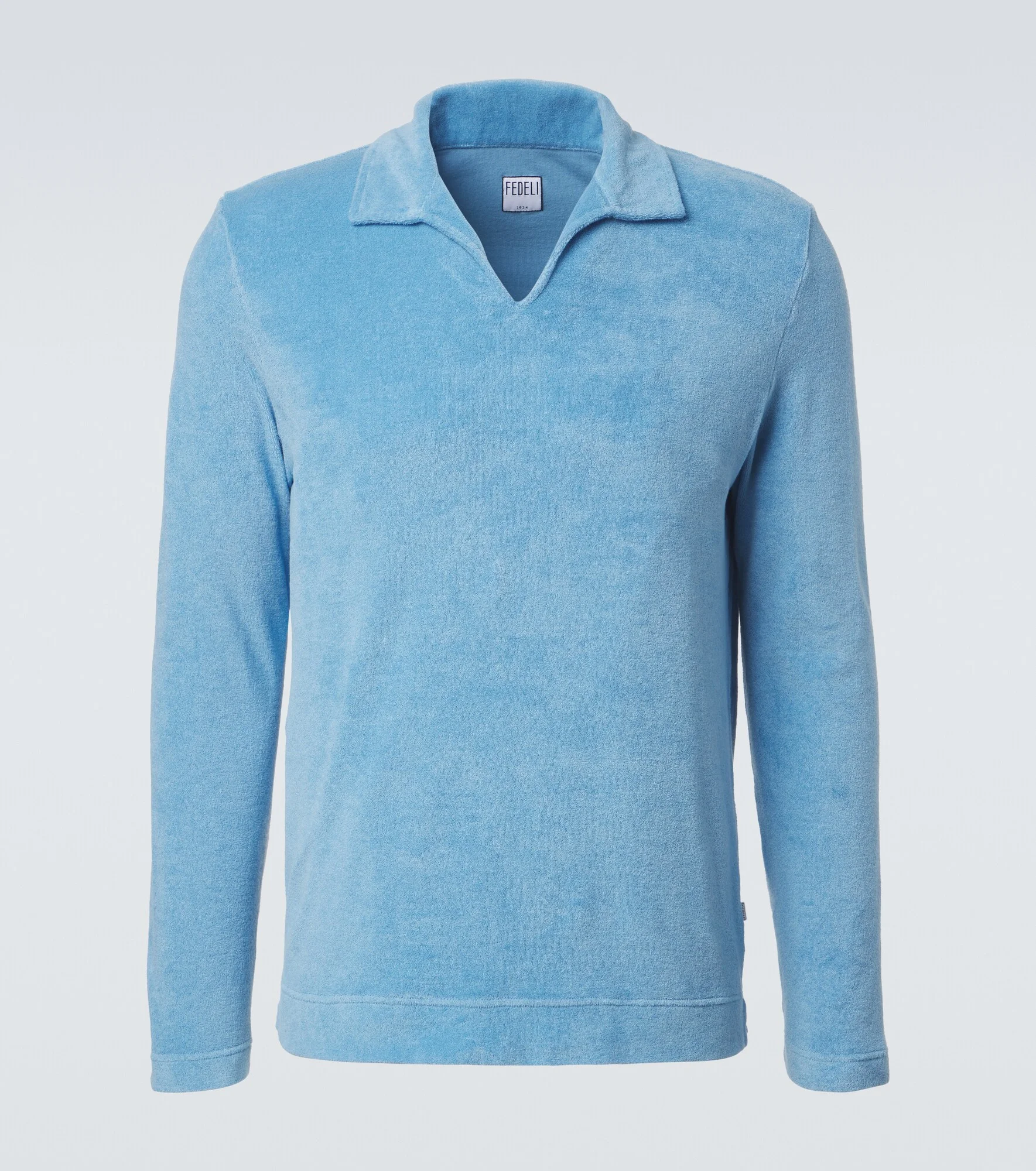 Cotton terry polo shirt - 1