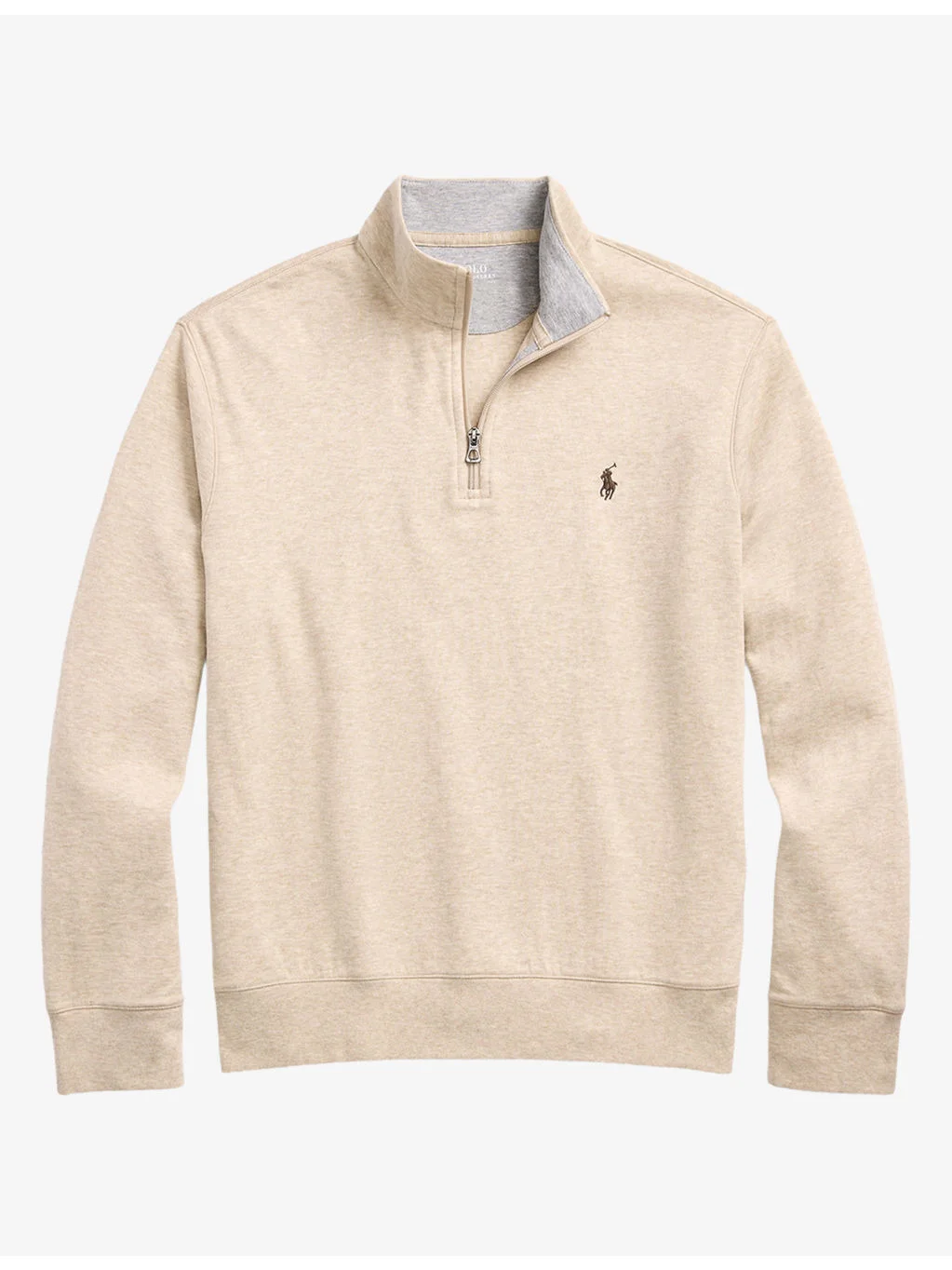 Brand-Embroidered Half-Zip Jersey Sweatshirt - 1