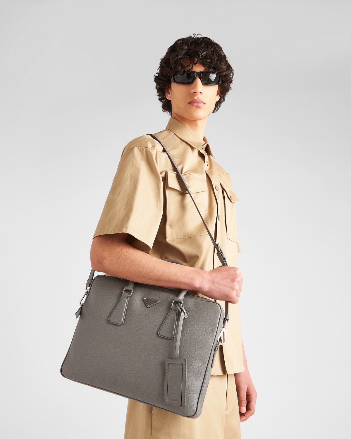 Saffiano Leather Work Bag - 7