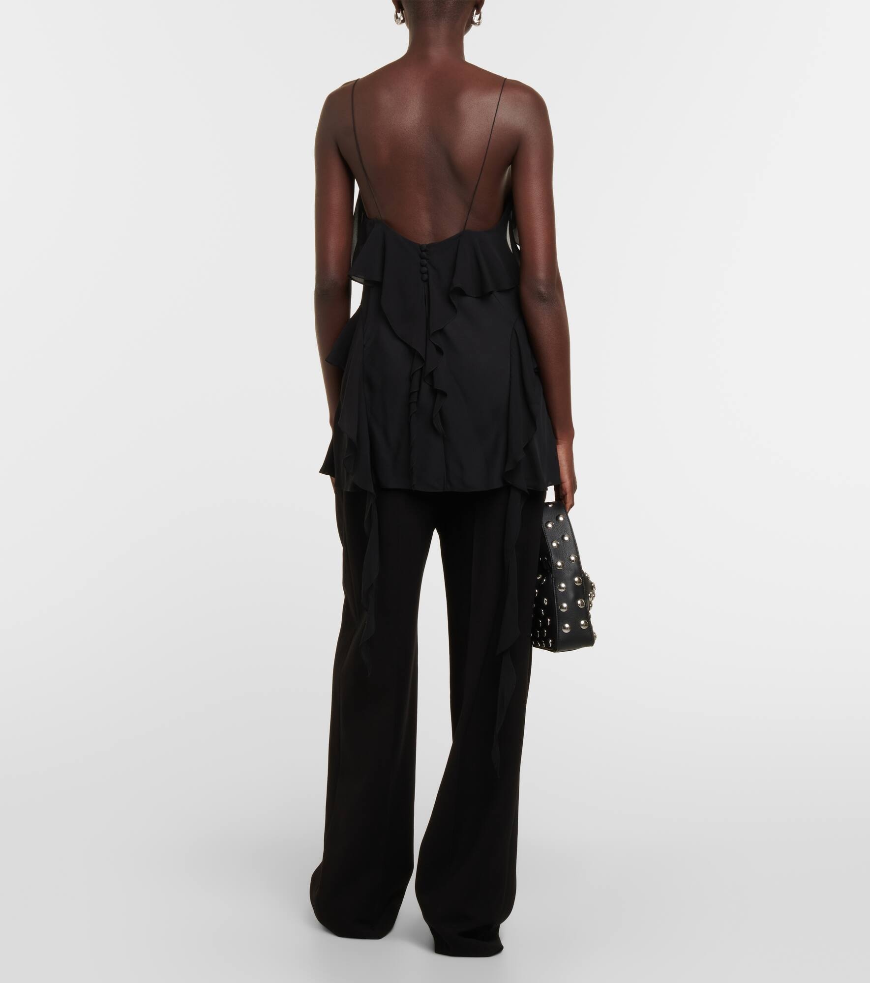 Piet ruffled silk chiffon top - 3