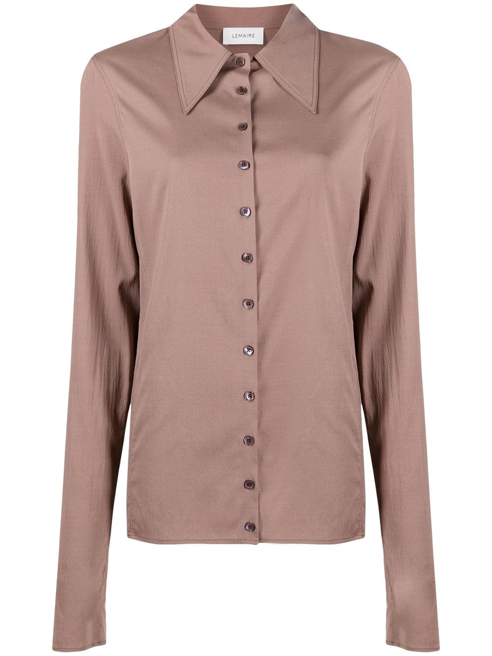 straight-point collar shirt - 1