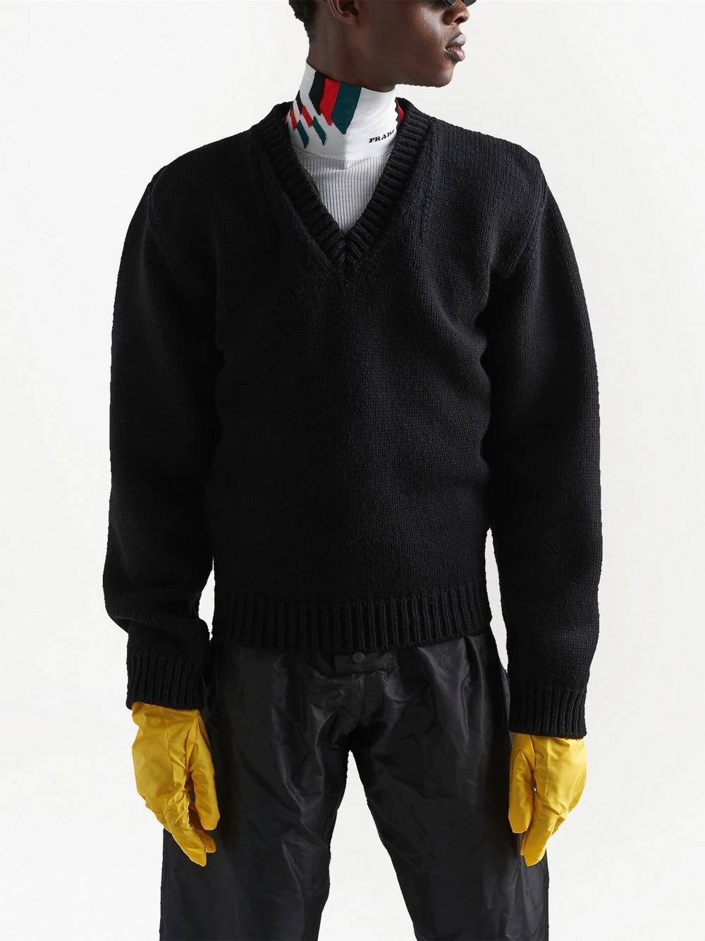 V-neck Shetland wool jumper - 4
