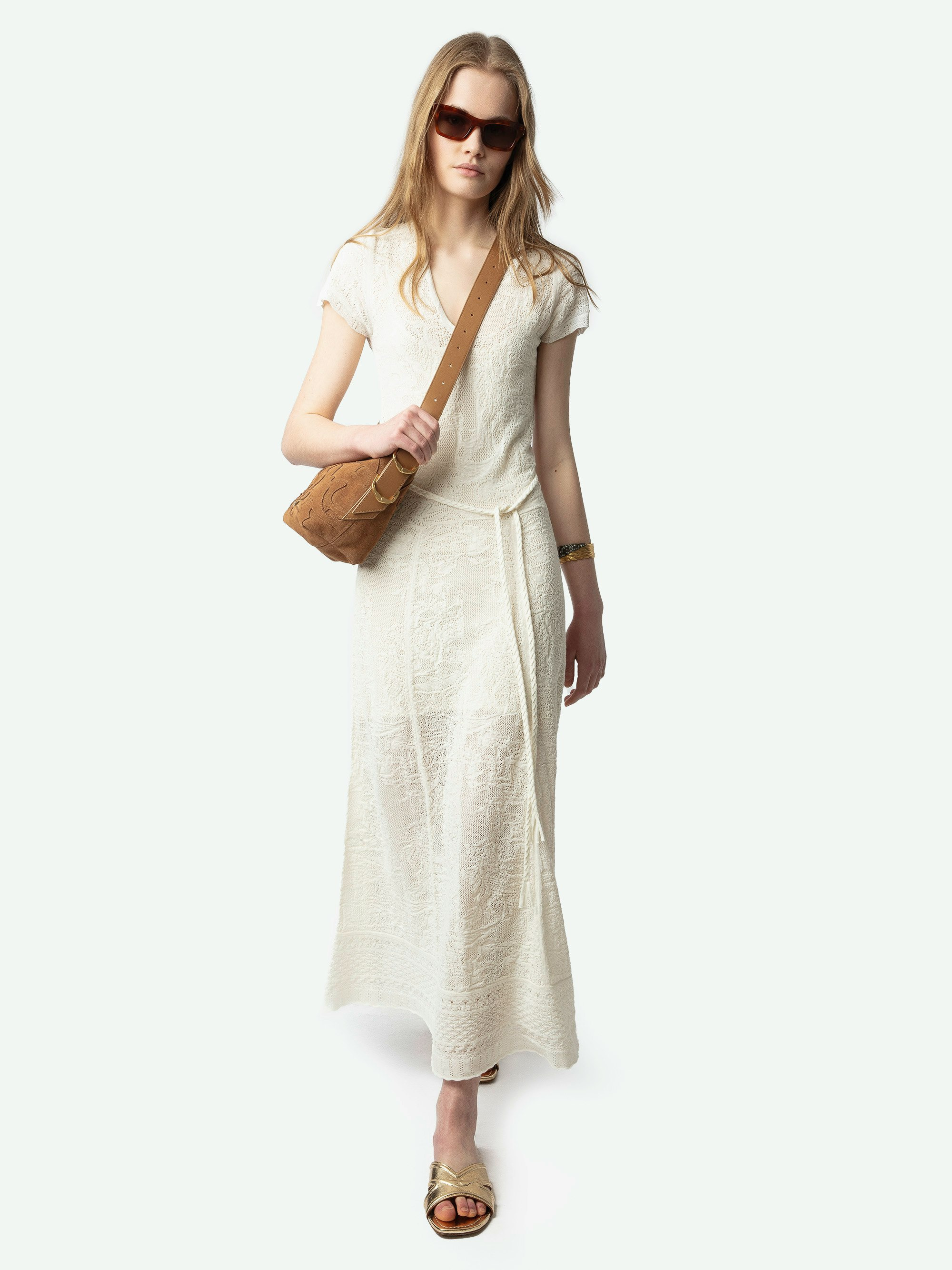 Melody Pointelle Knit Dress - 4