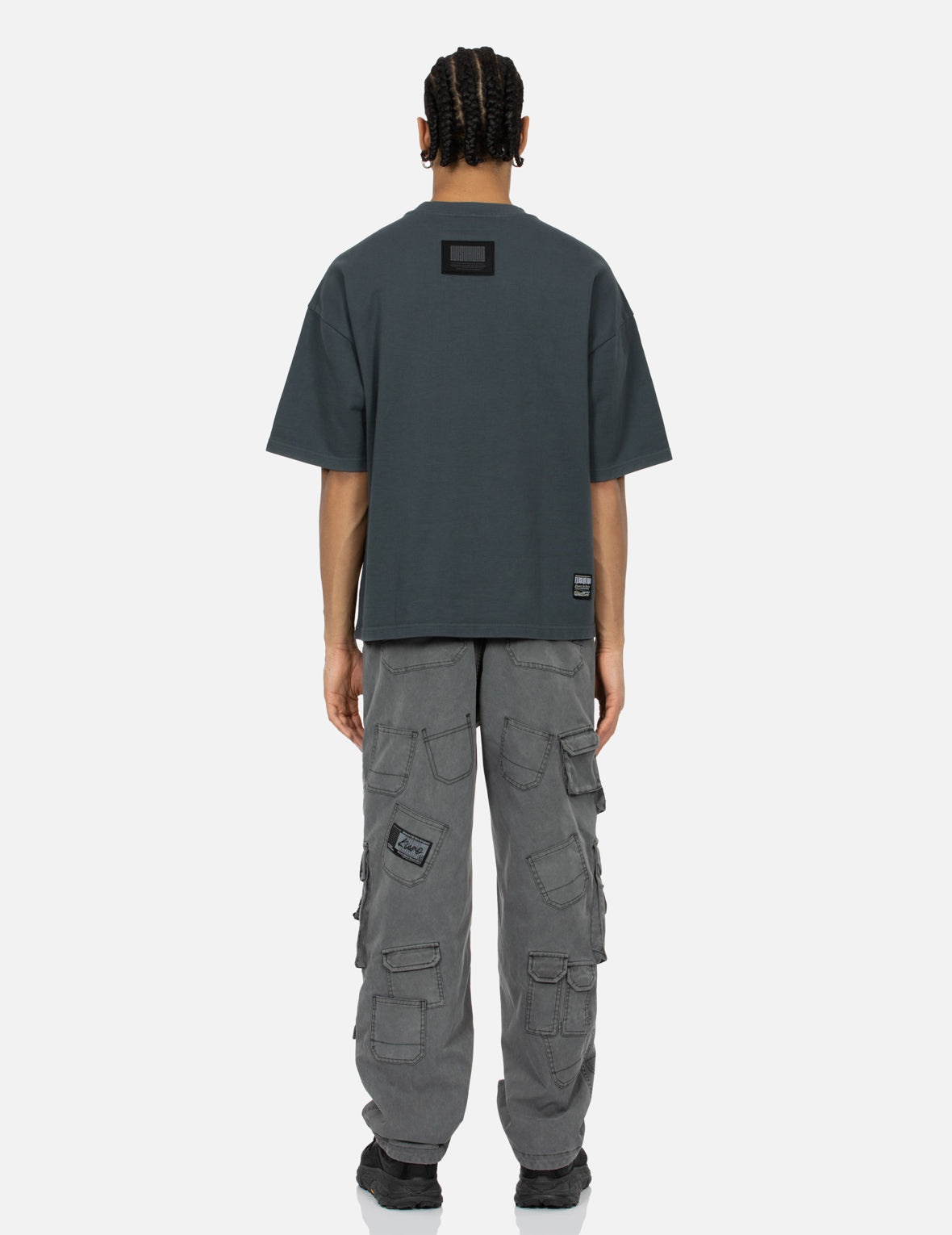 3D Logo Print Oversized Short-Sleeve Sweatshirt - 6