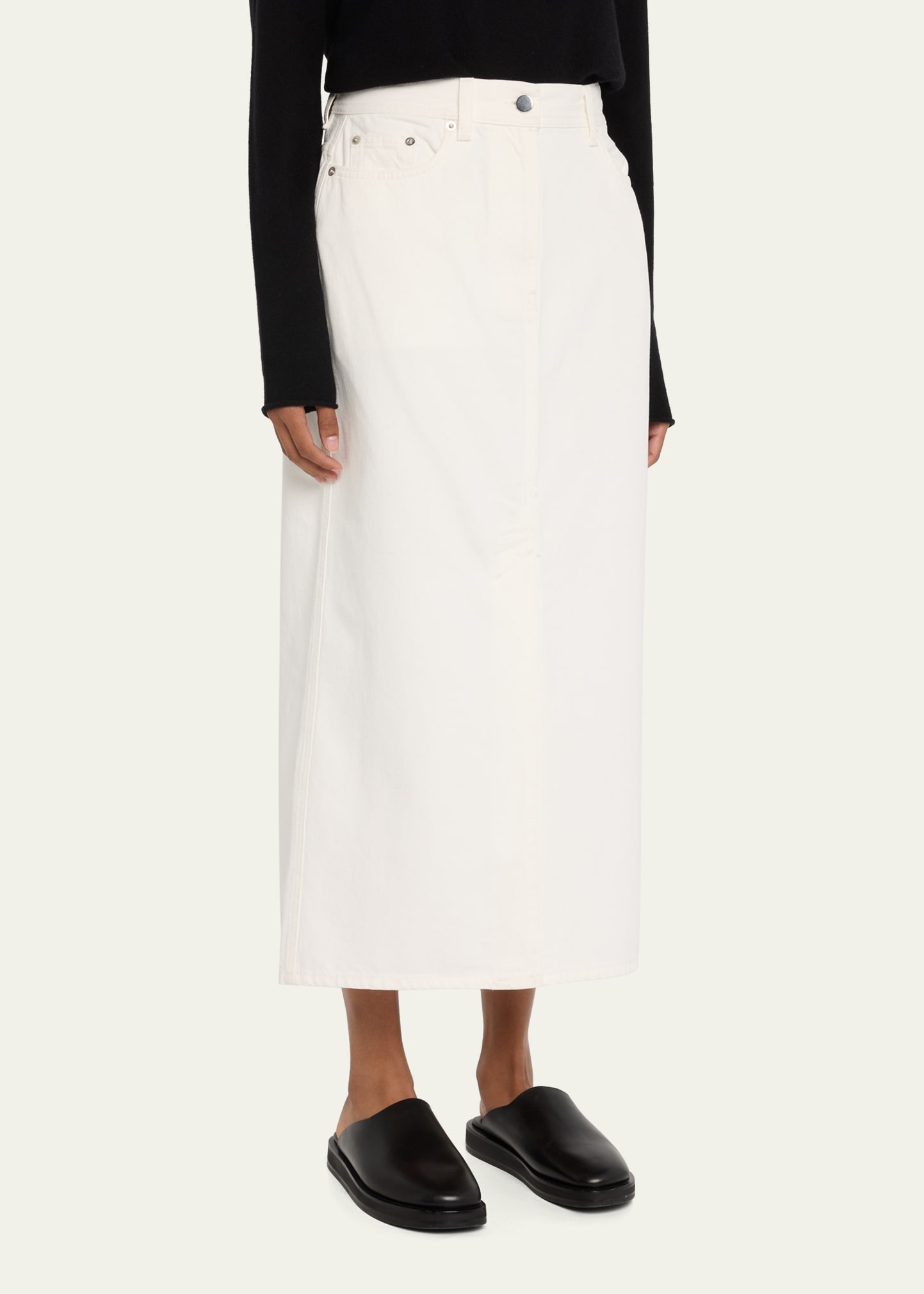 Long Denim Skirt - 4