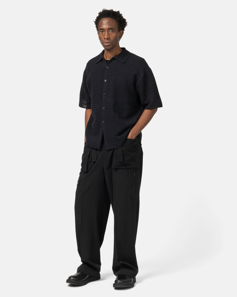 AURALEE Light Cotton Wool Viyella Cargo Pants Black outlook