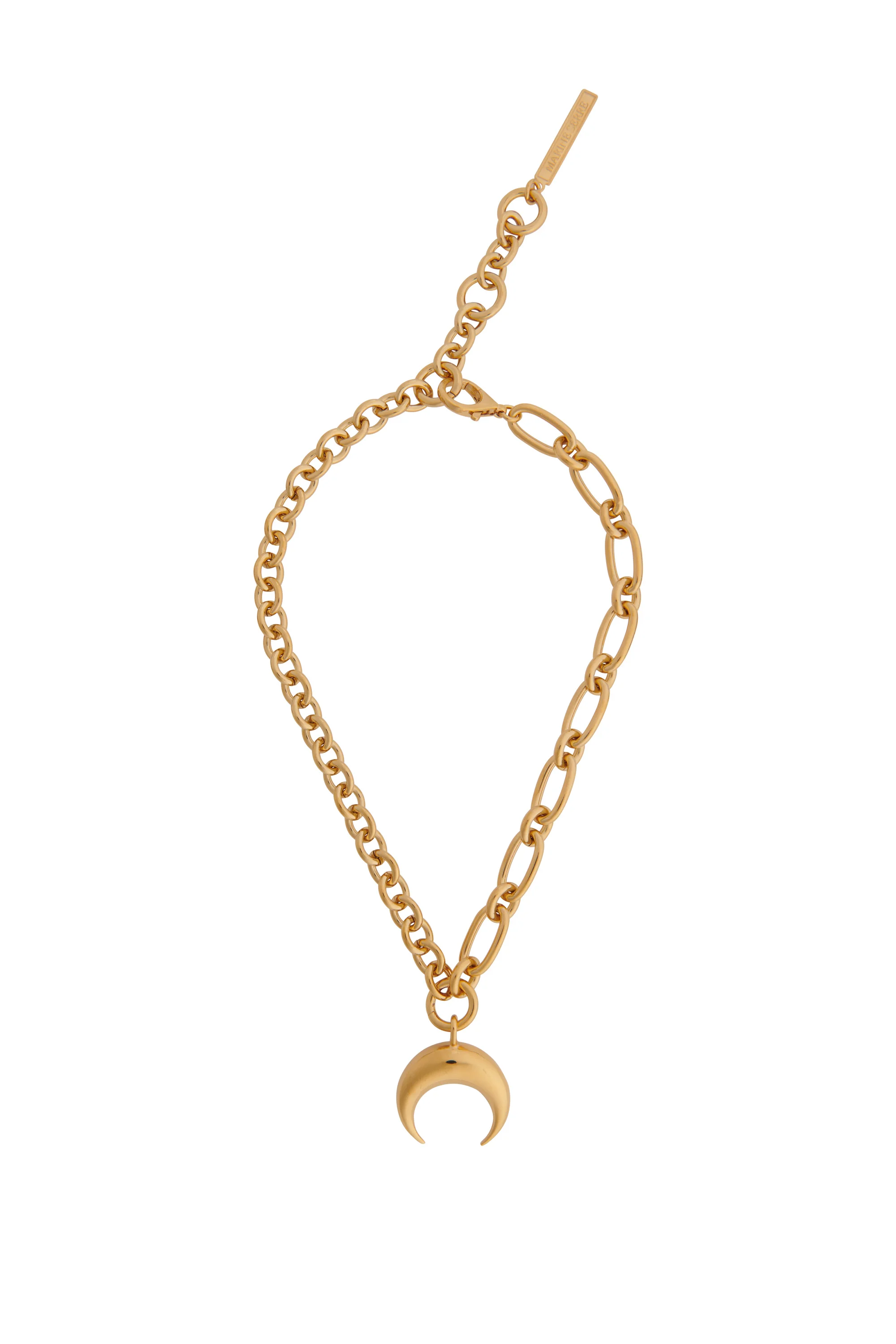 Regenerated Tin Moon Charms Necklace - 1