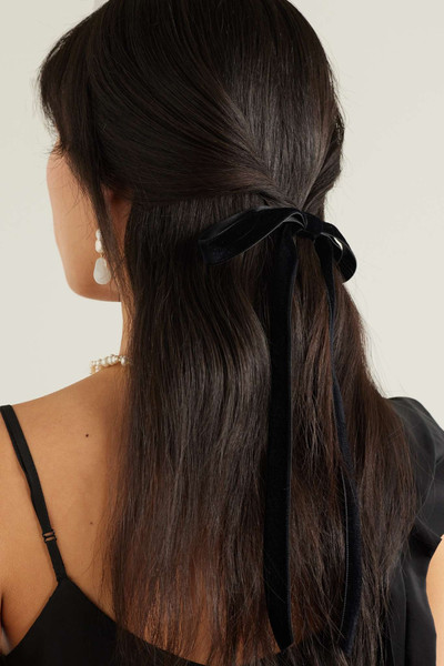 Jennifer Behr Aida velvet bow hair clip outlook