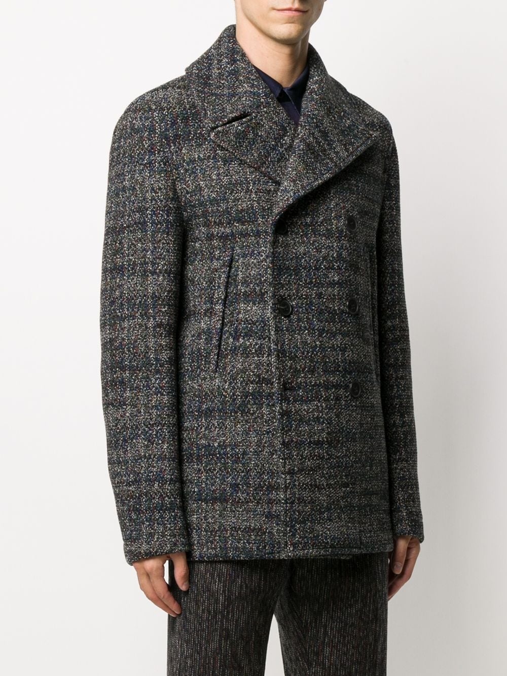 double-breasted wool peacoat - 3