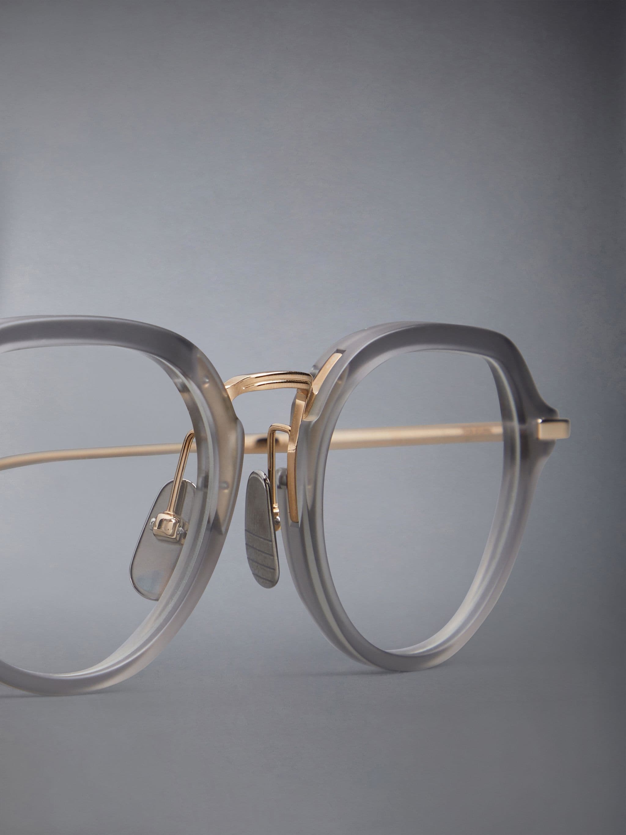 ROUND EYEGLASSES IN ACETATE AND TITANIUM - 5
