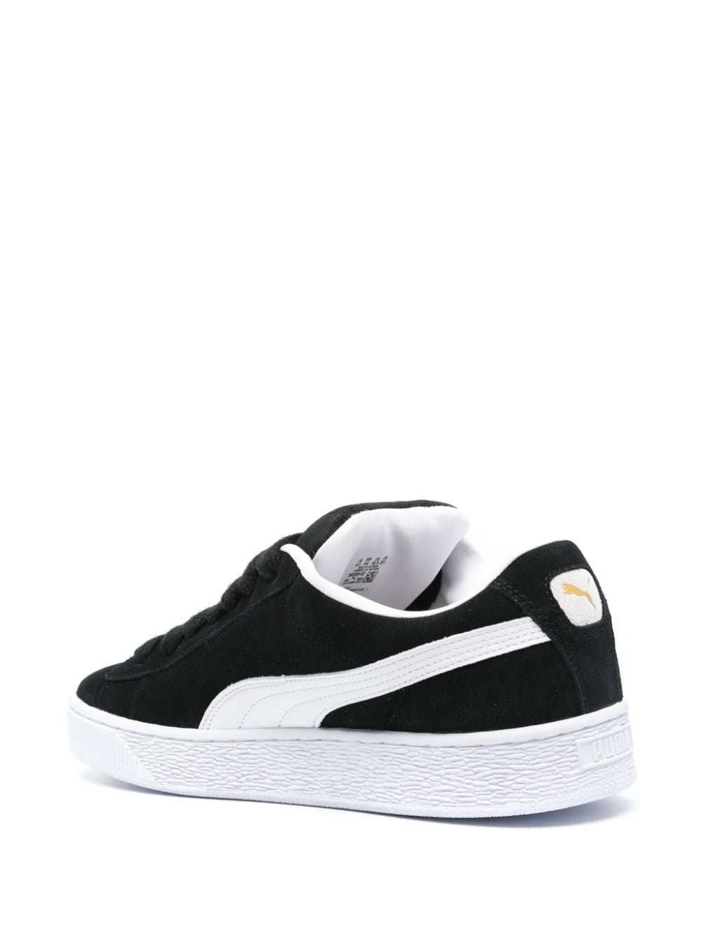 stamped-logo suede platform sneakers - 3