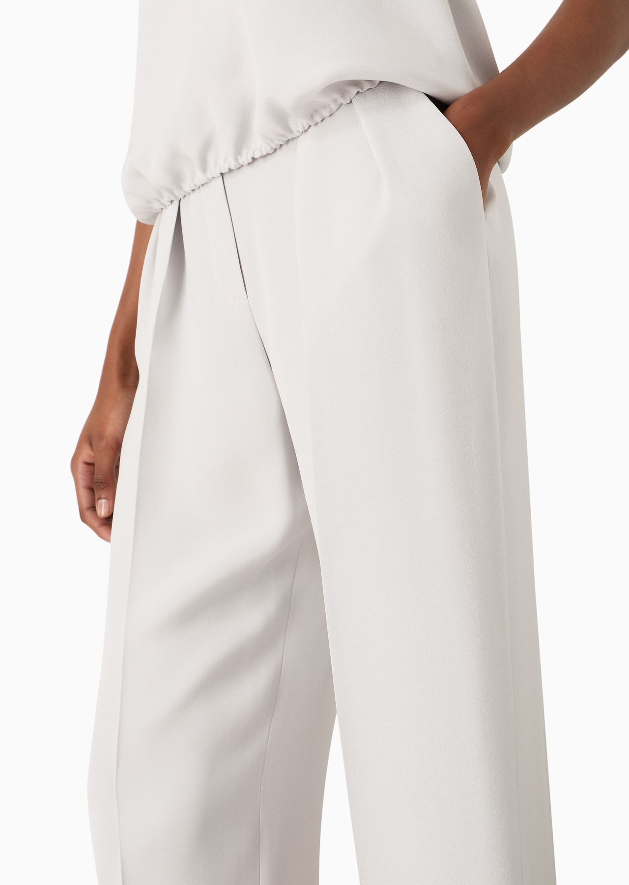 Two-dart trousers in silk and linen - 5