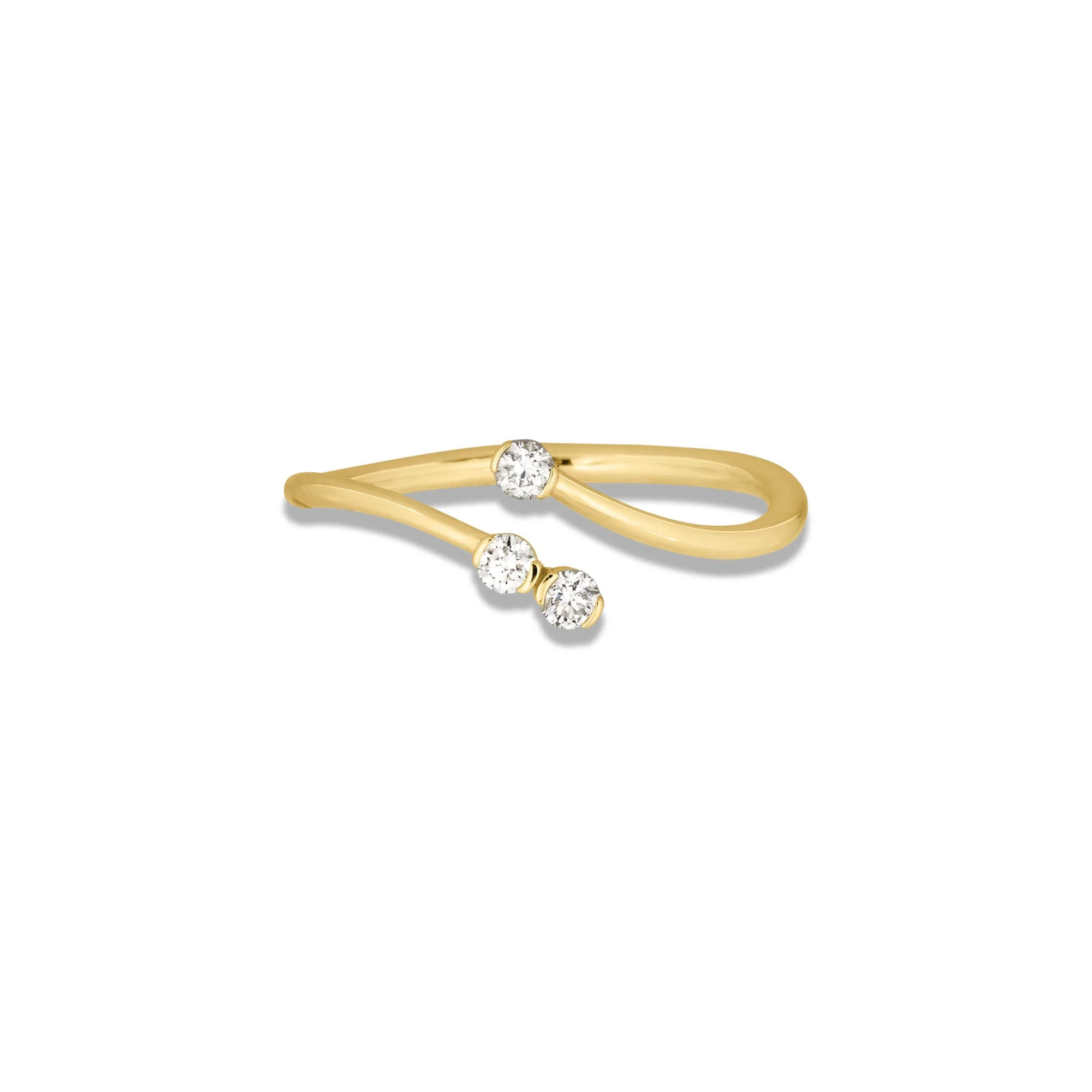 Little Diamond Hug Ring - 1