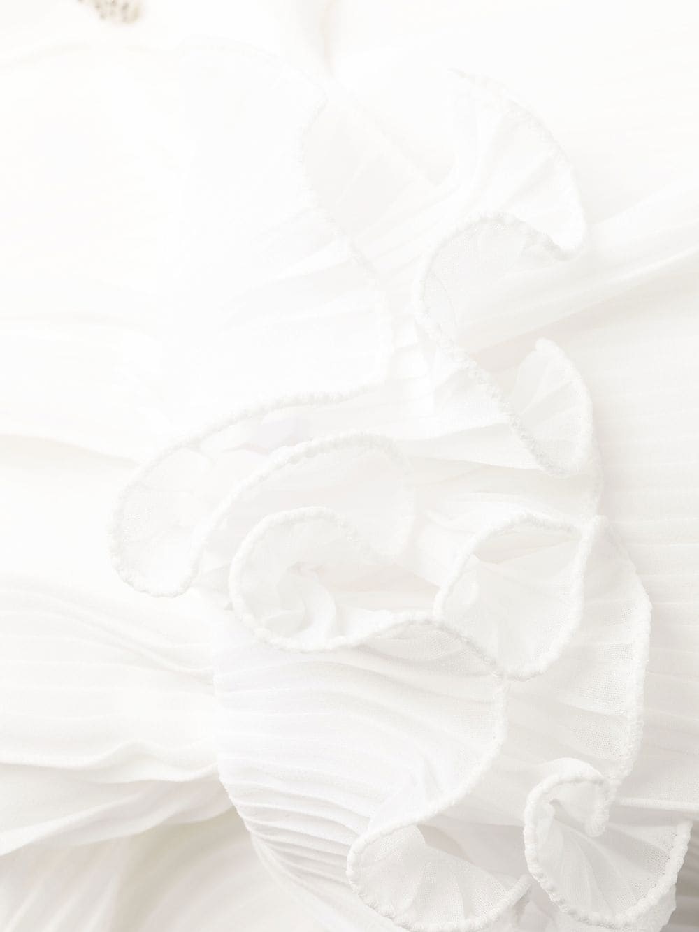 ruffled plissé midi dress - 5