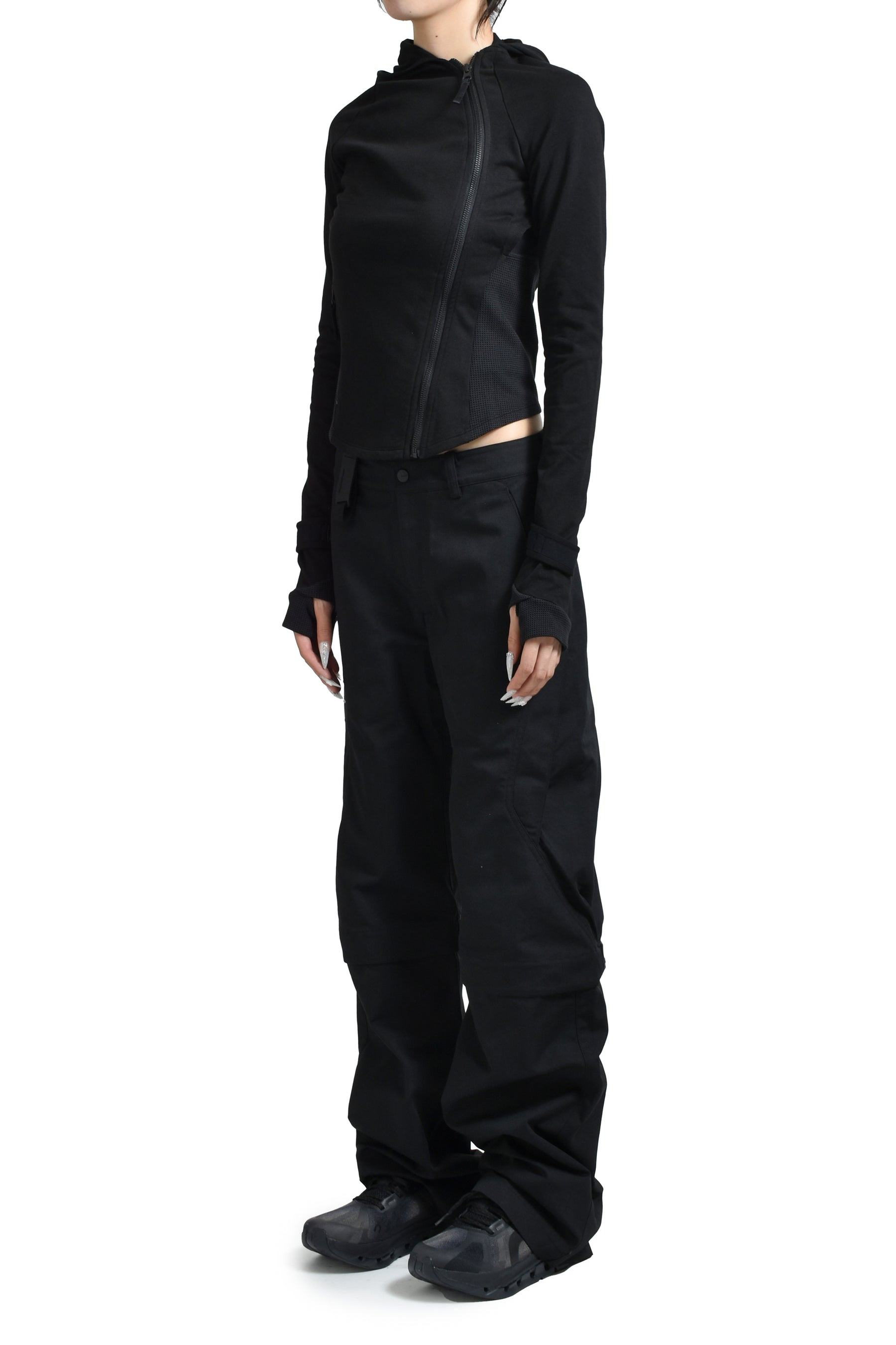 CONVERTIBLE MOTO PANTS  / BLK - 4