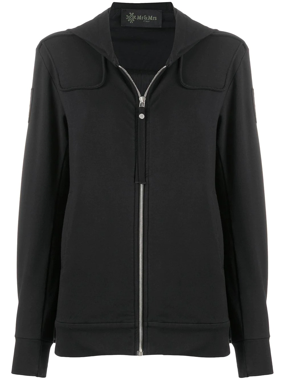 zipped long-sleeve hoodie - 1