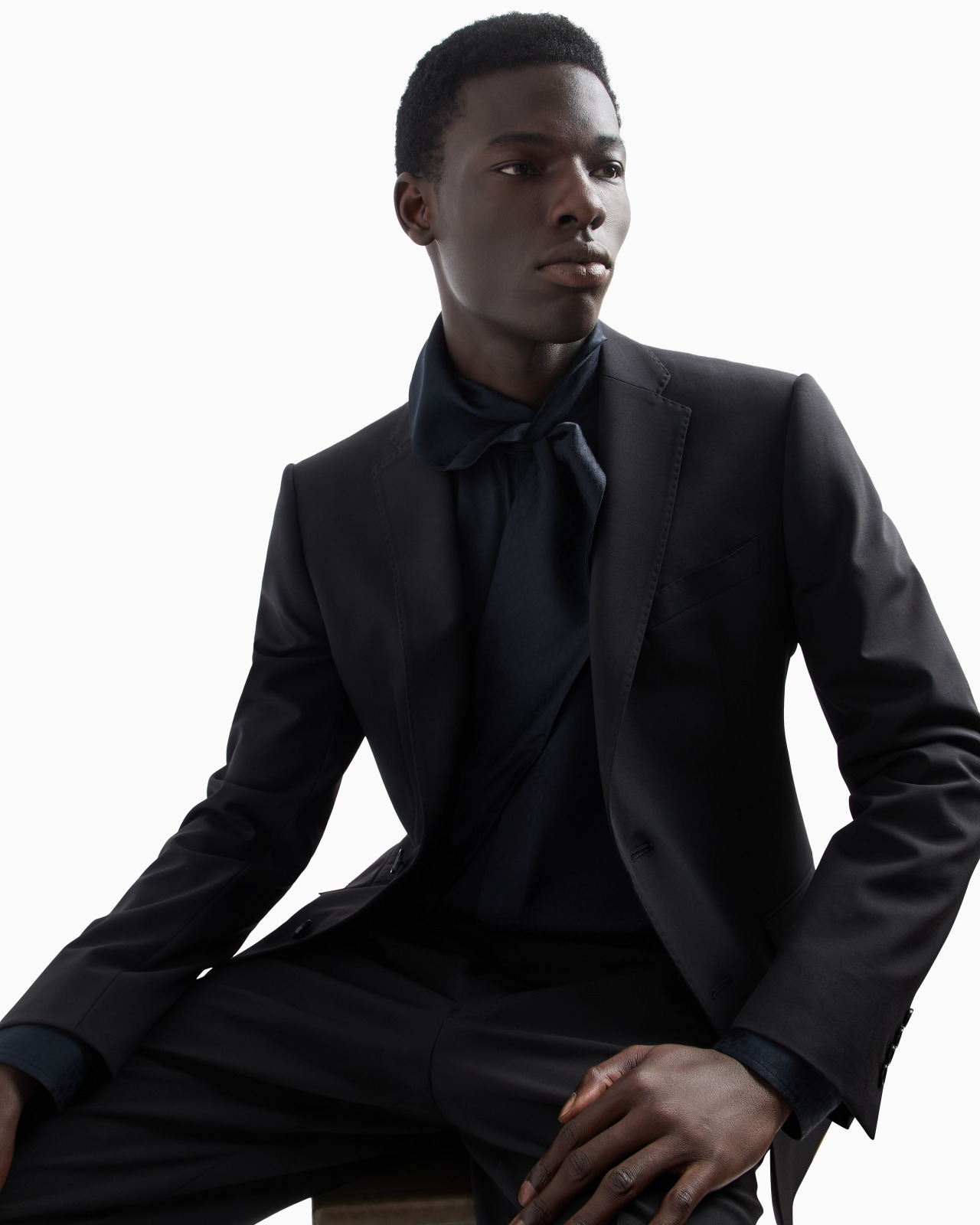 SINGLE-BREASTED SUIT IN VIRGIN-WOOL TWO-WAY STRETCH CANVAS - 5
