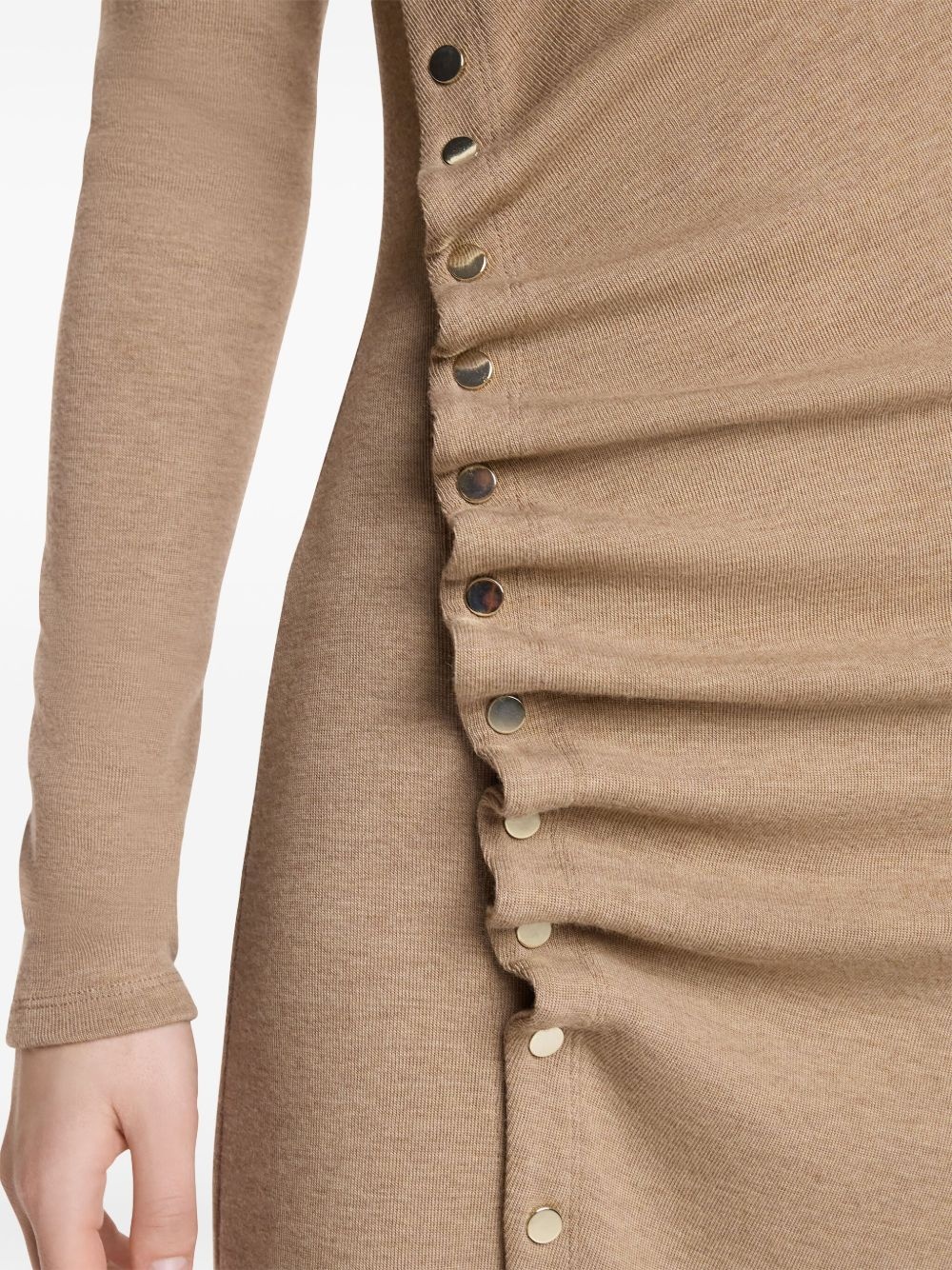 asymmetric long-sleeve dress - 6