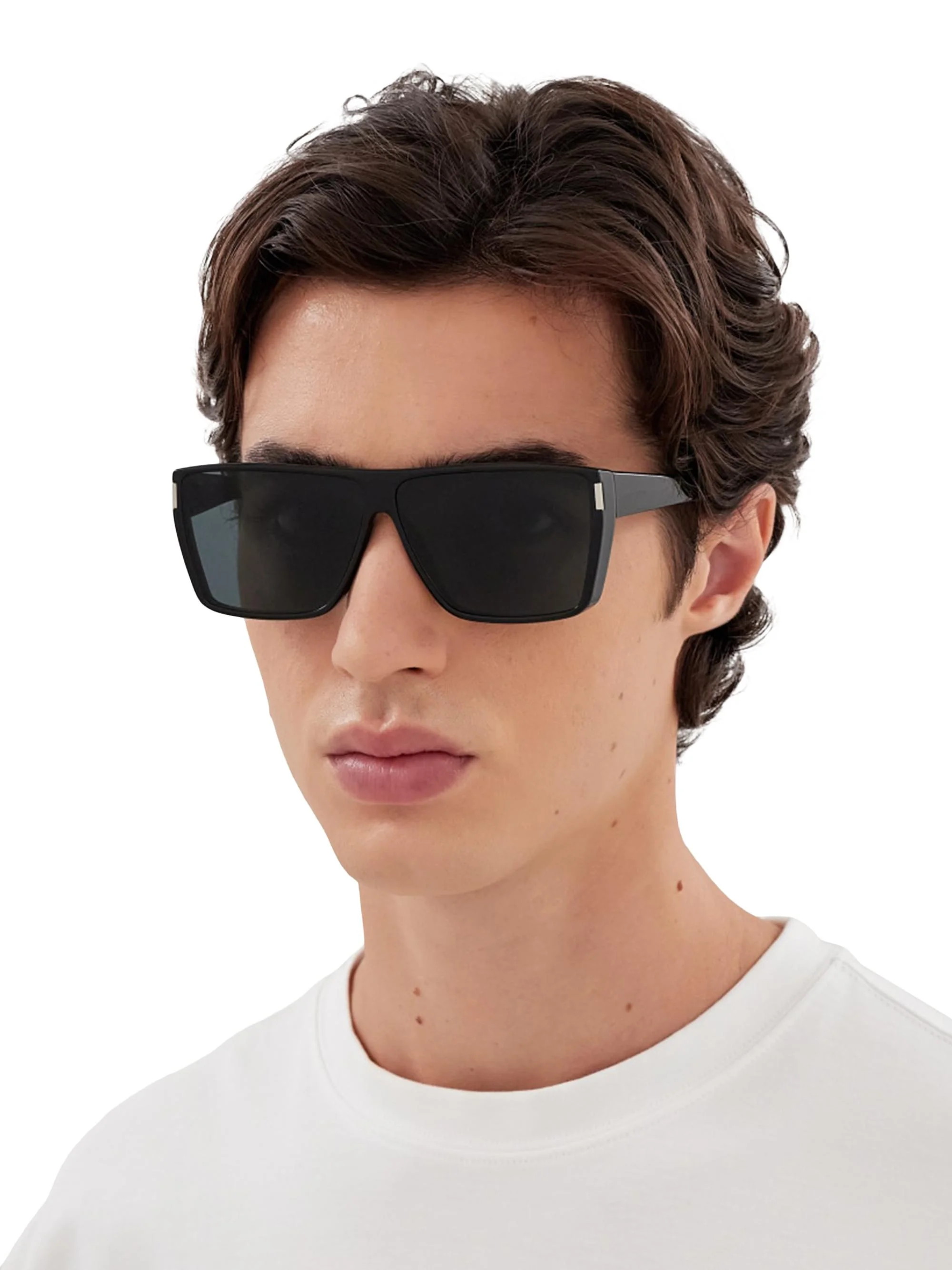 Men's Bold Contour 64MM Square Sunglasses - Black - 1