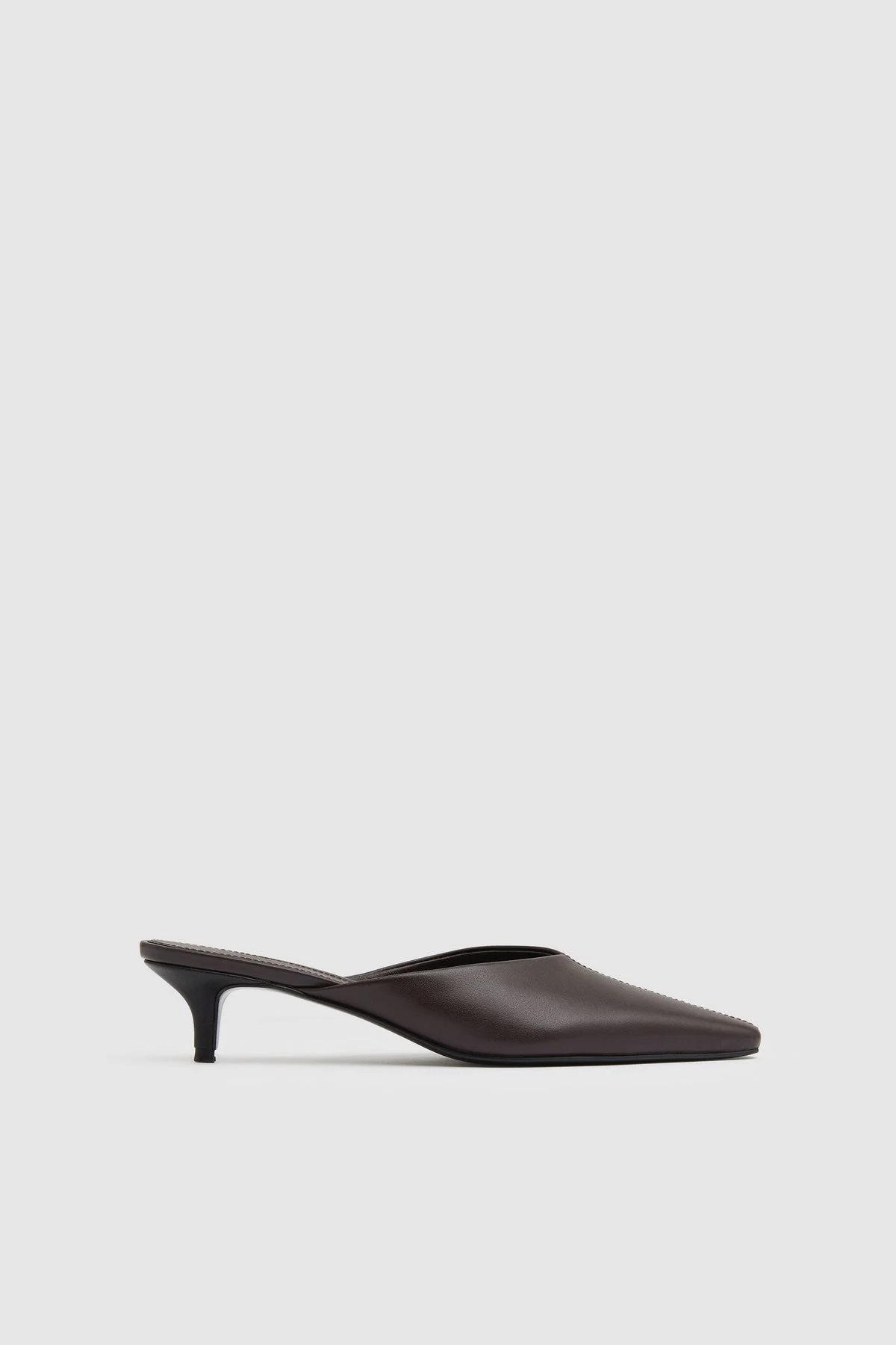 Pointed Mule Heel - Coffee - 1