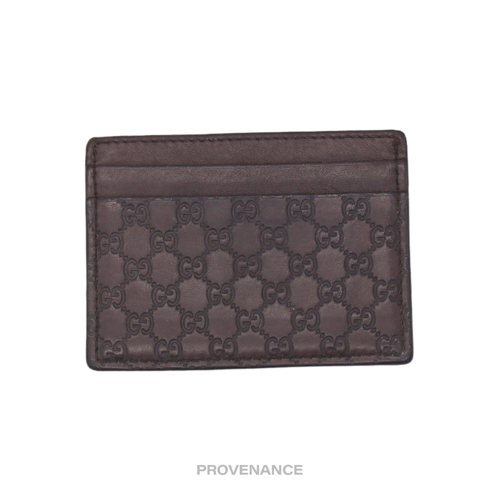 Gucci Card Holder Wallet - Chocolate MicroGuccissima Leather - 2