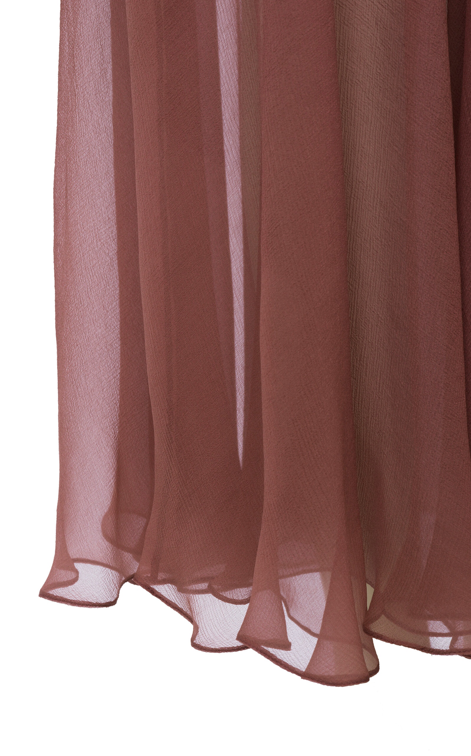 Sheer Organic Silk Midi Skirt pink - 3