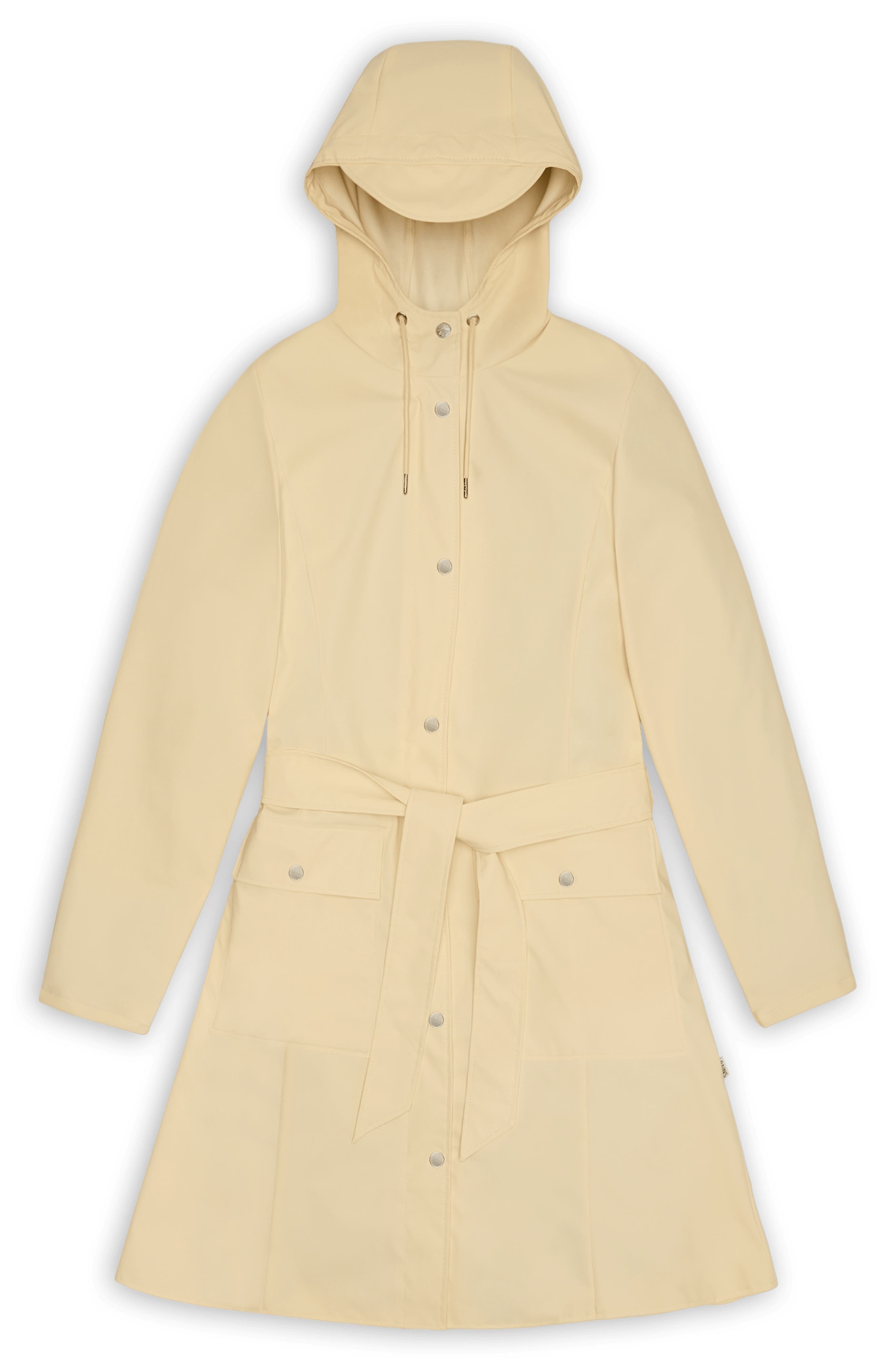 Rains Curve Waterproof Belted Jacket in Gleam at Nordstrom - 3