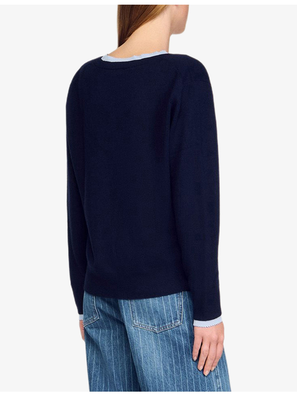 V-Neck Wool and Cashmere Jumper - 4