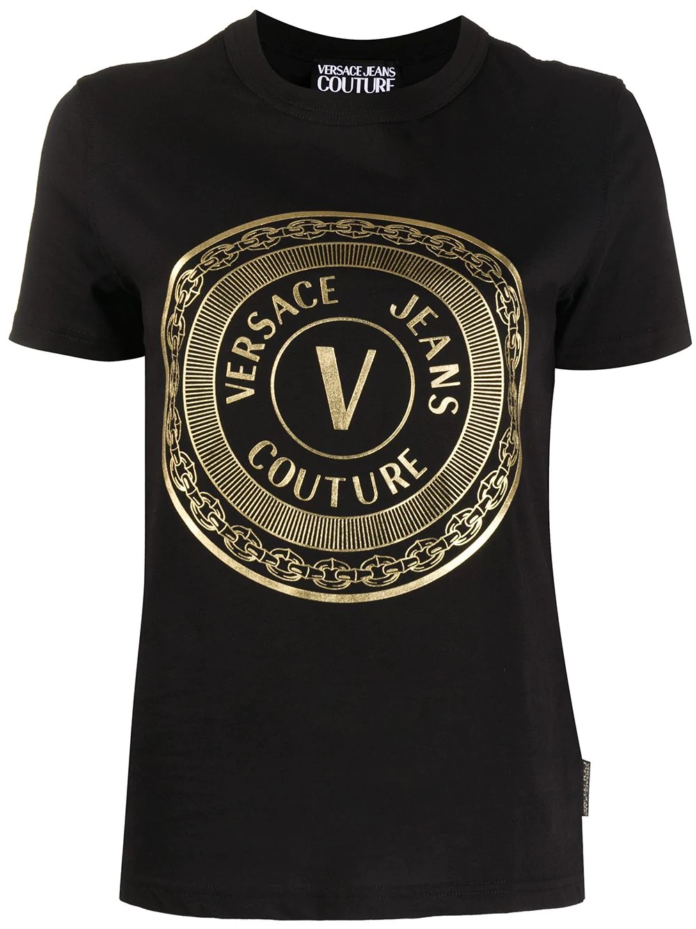 Gold Foil V-Emblem Print T-shirt - 1