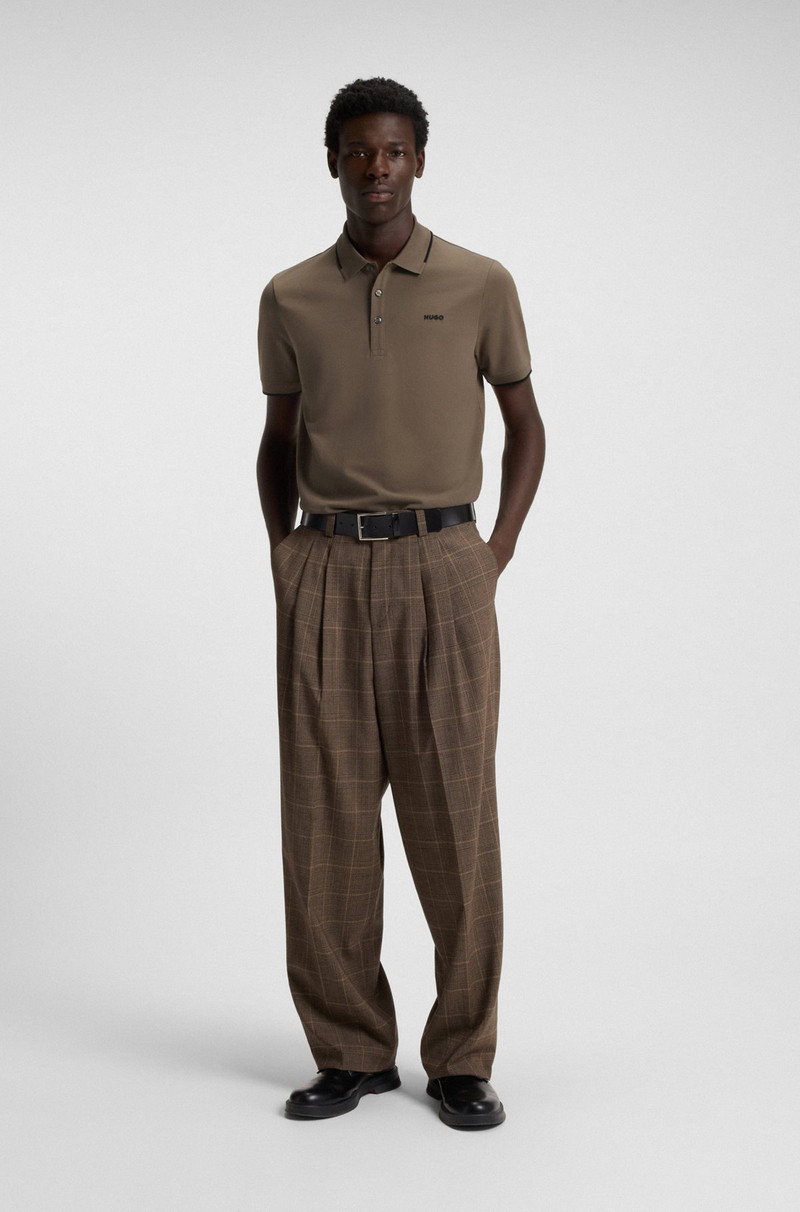 HUGO SLIM-FIT SHIRT IN STRETCH COTTON WITH PRINTED MOTIF outlook