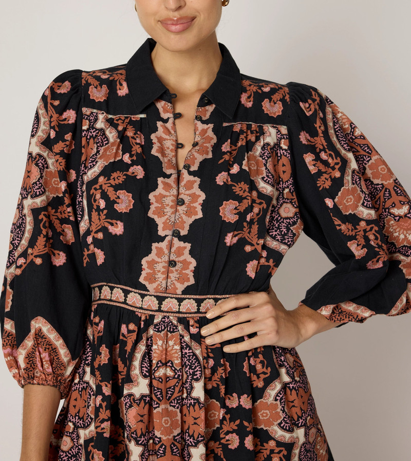 Cleobella LEIGH MINI DRESS | DARK LAGOS outlook