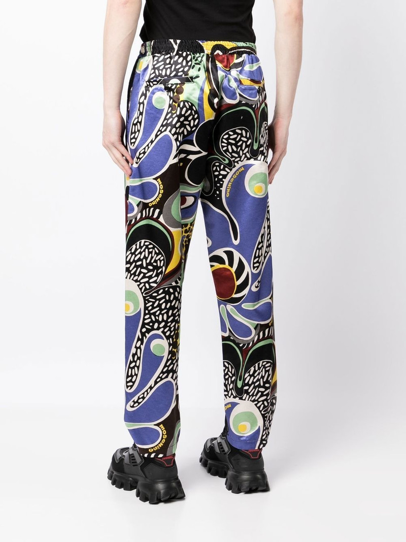 abstract-print straight-leg trousers 4