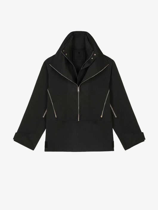 WINDBREAKER OTTOMAN SWEATER WITH ZIPS - 4
