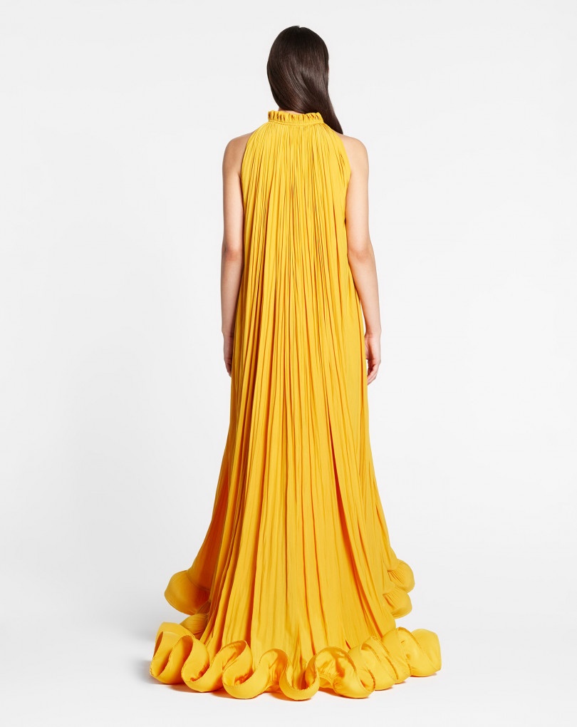 LONG CHARMEUSE TRIBUTE DRESS - 3