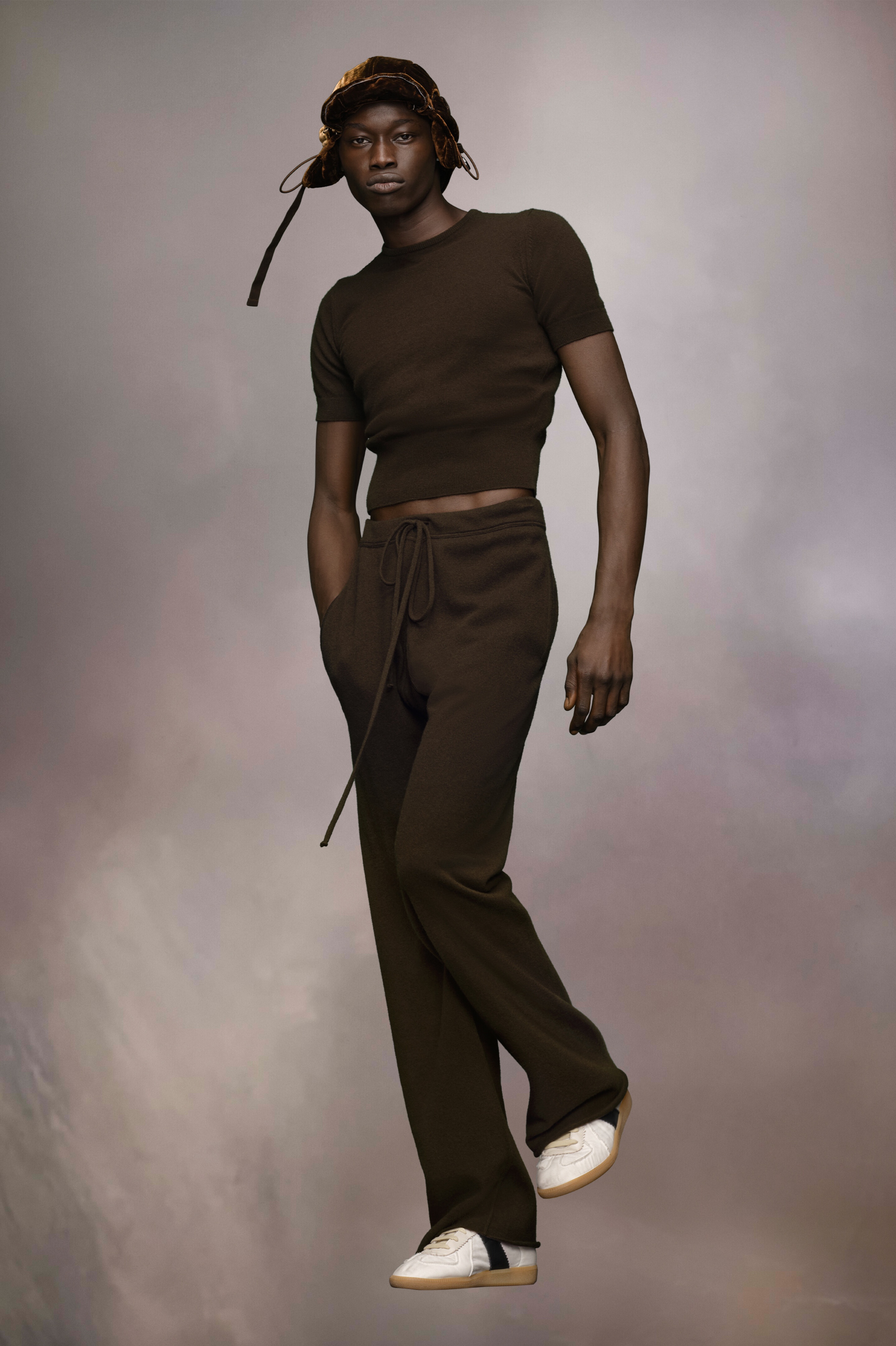 Cashmere knit trousers - 1
