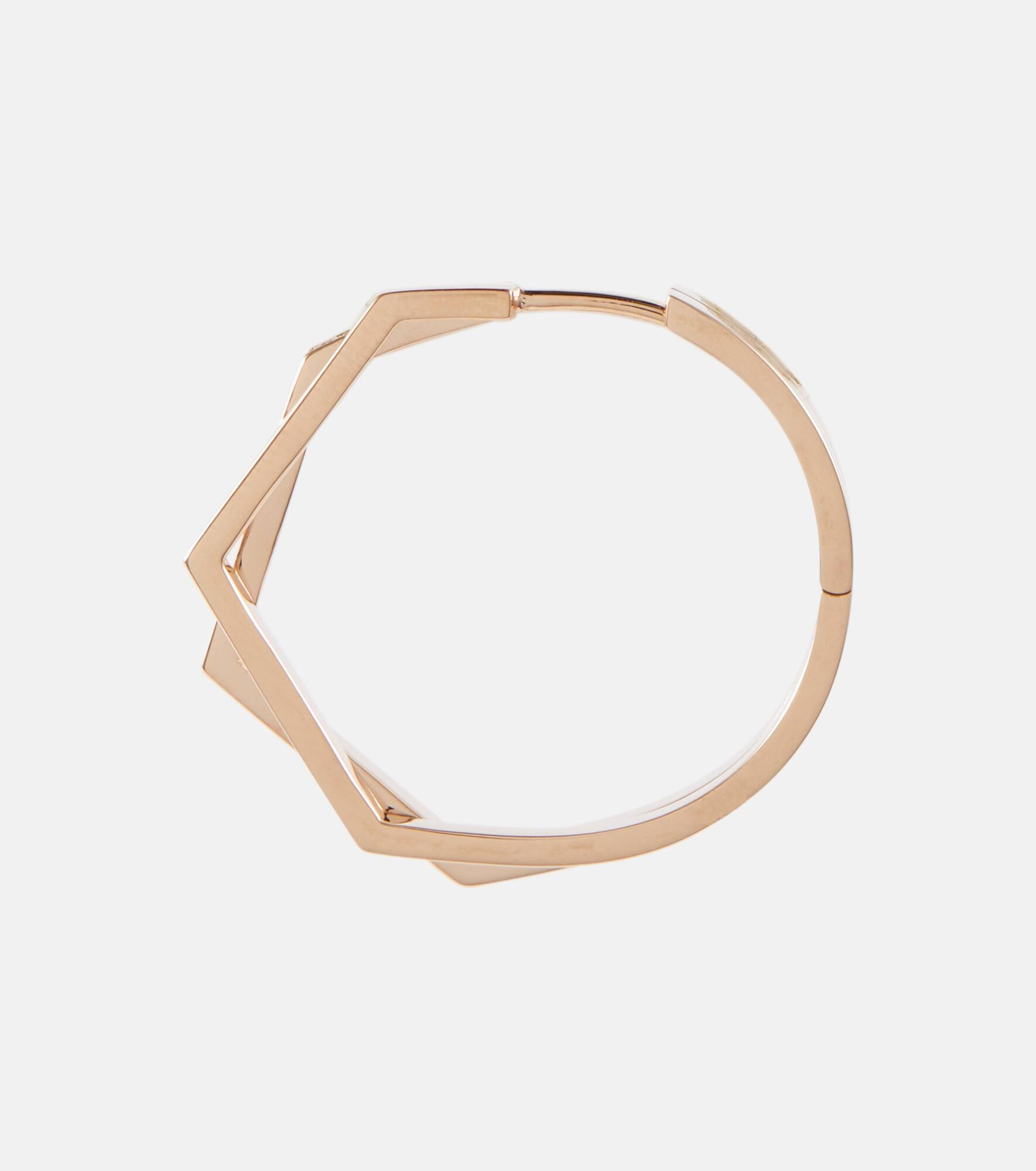 Antifer 18kt rose gold single earring with diamonds - 4