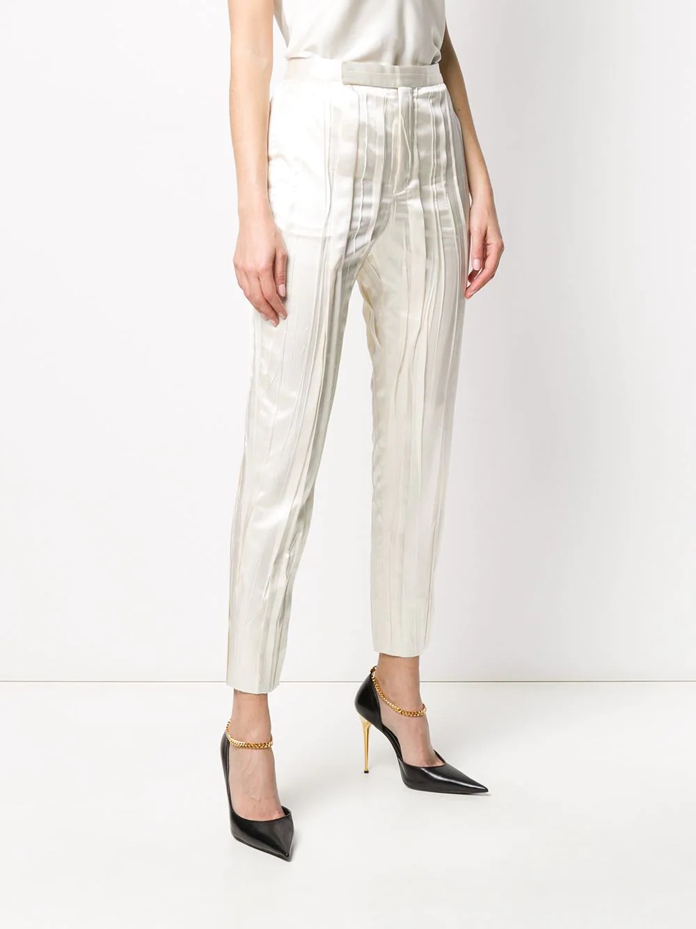 crinkle-effect tailored trousers - 3