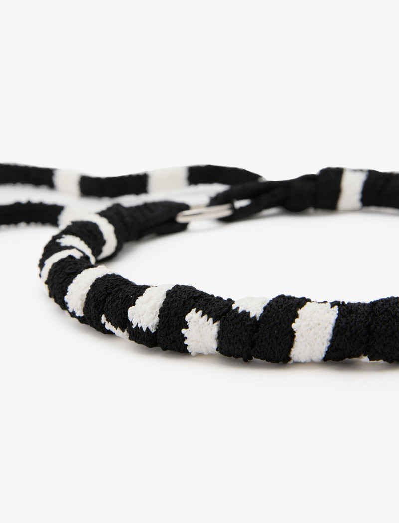 Striped Knit Rolo Necklace 4