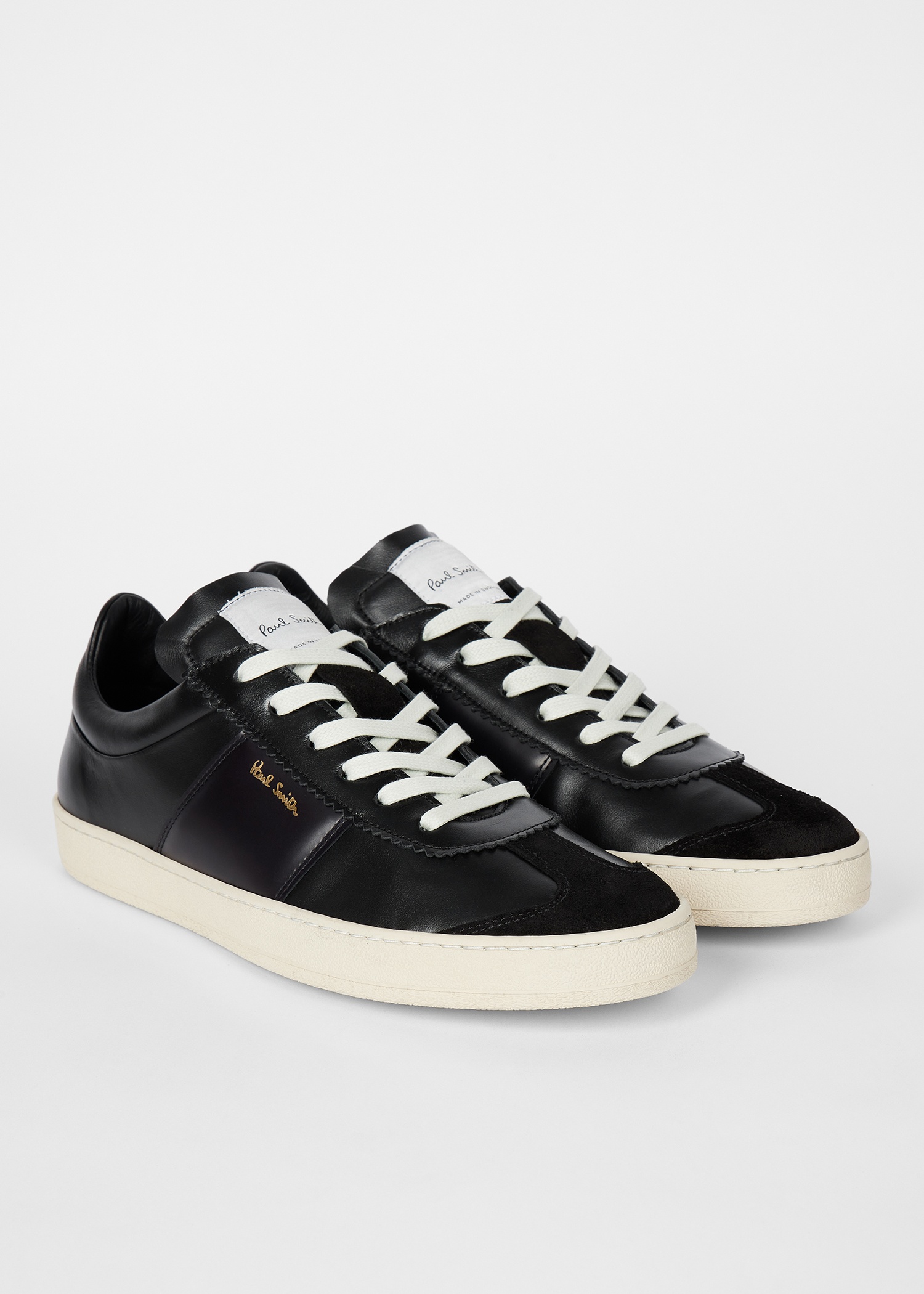 Black Leather 'Foley' Trainers - 2