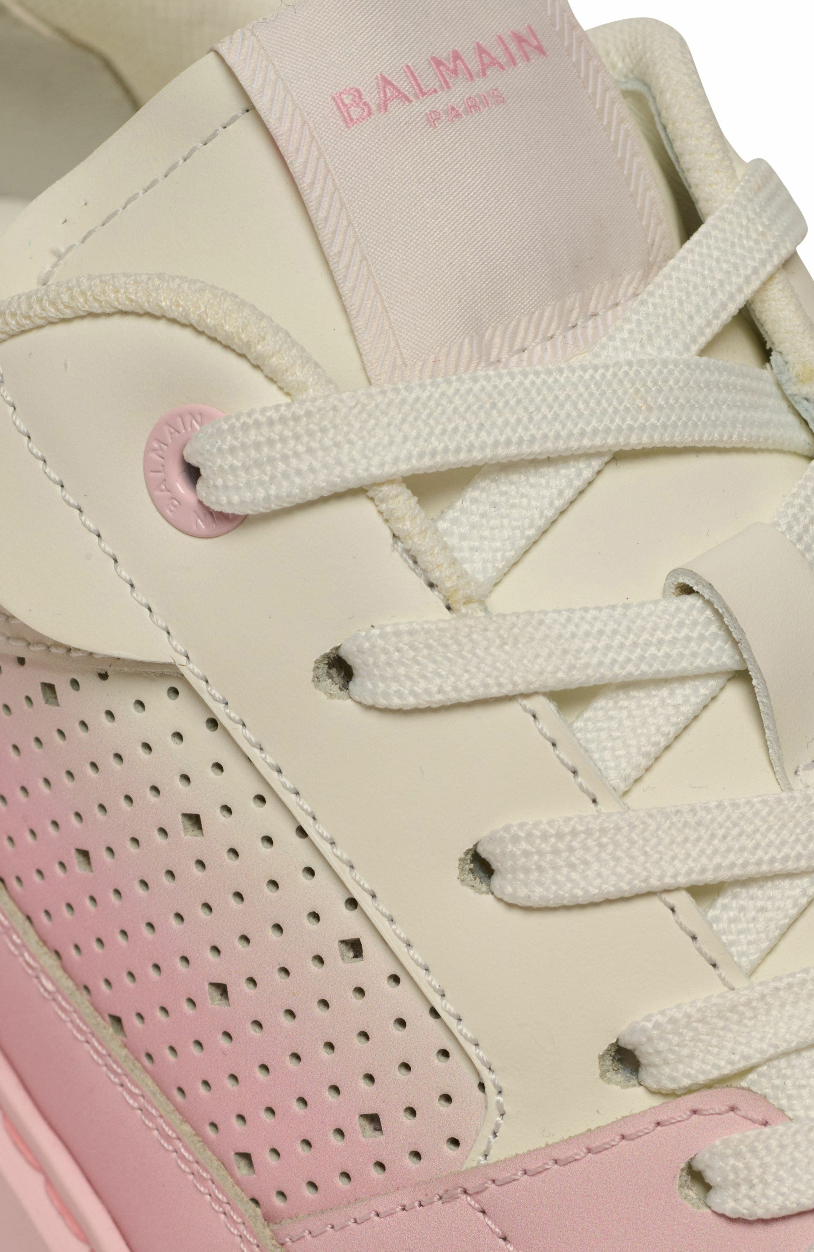 Balmain B-Court Flip trainers in graduated calfskin leather in Pink at Nordstrom - 9