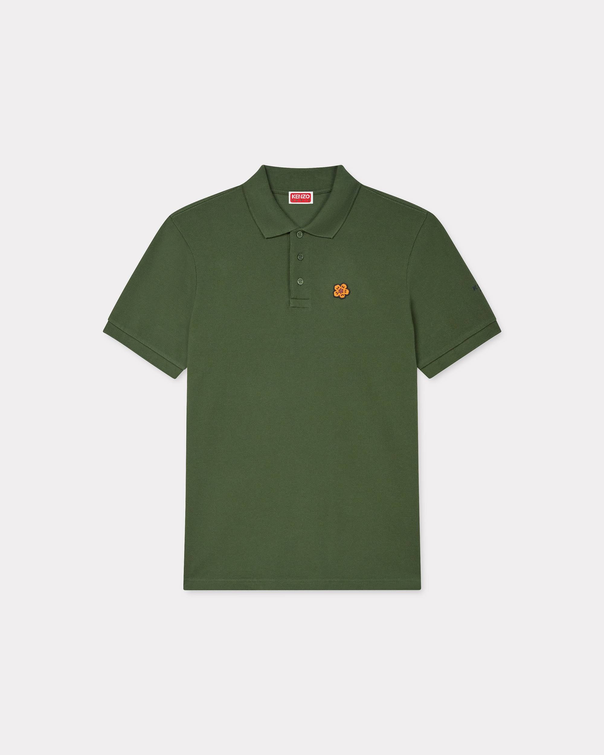'Boke Flower' embroidered slim polo - 1