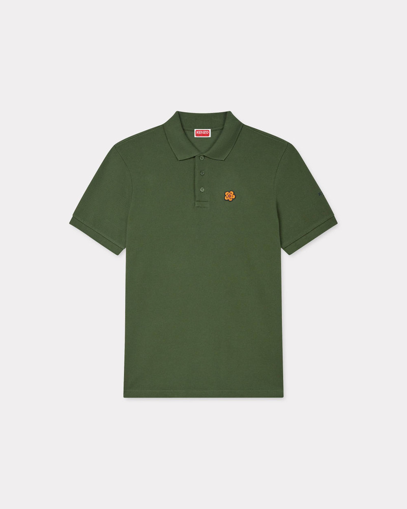 'Boke Flower' embroidered slim polo 1