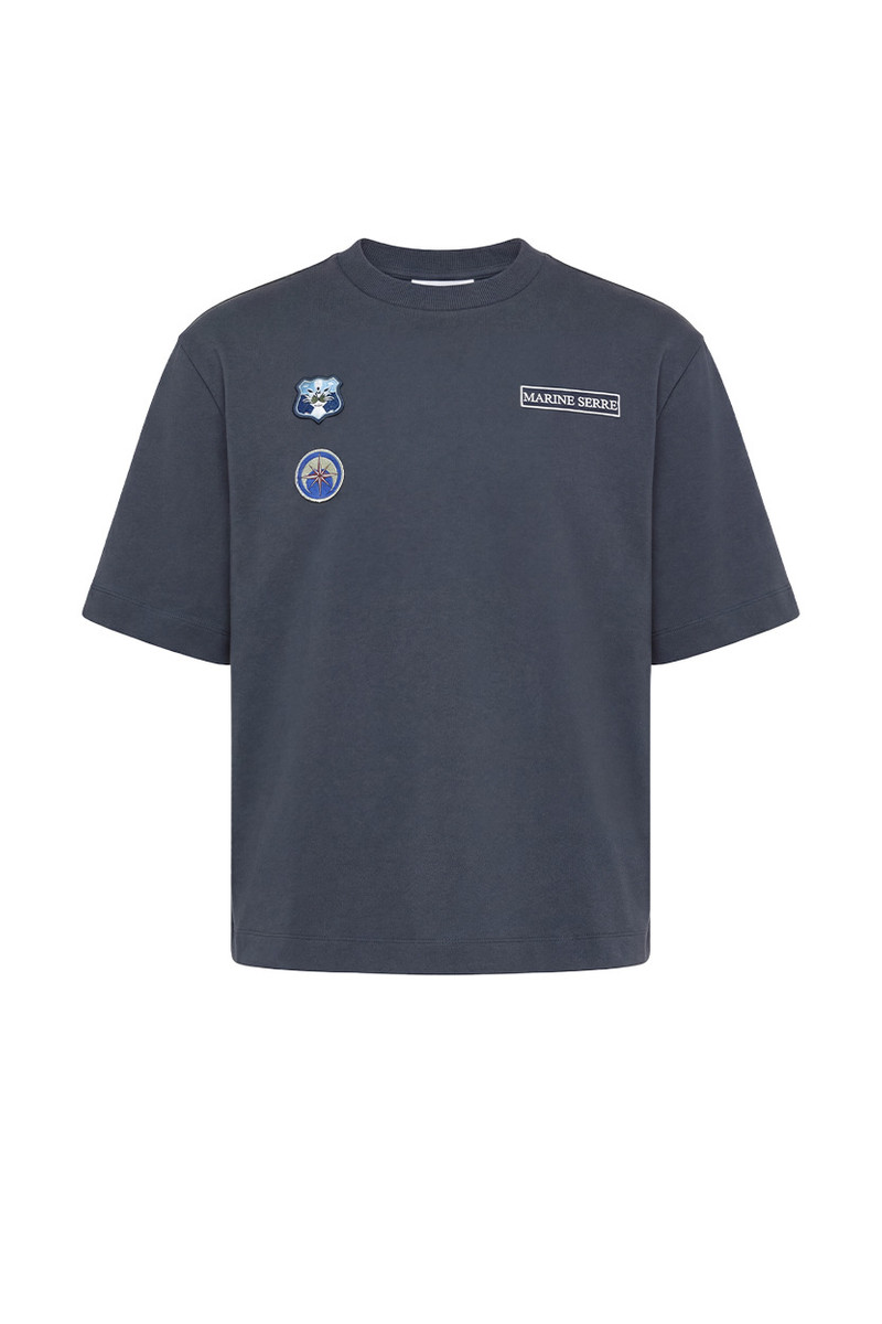 Scout patches crewneck t-shirt organic cotton 1